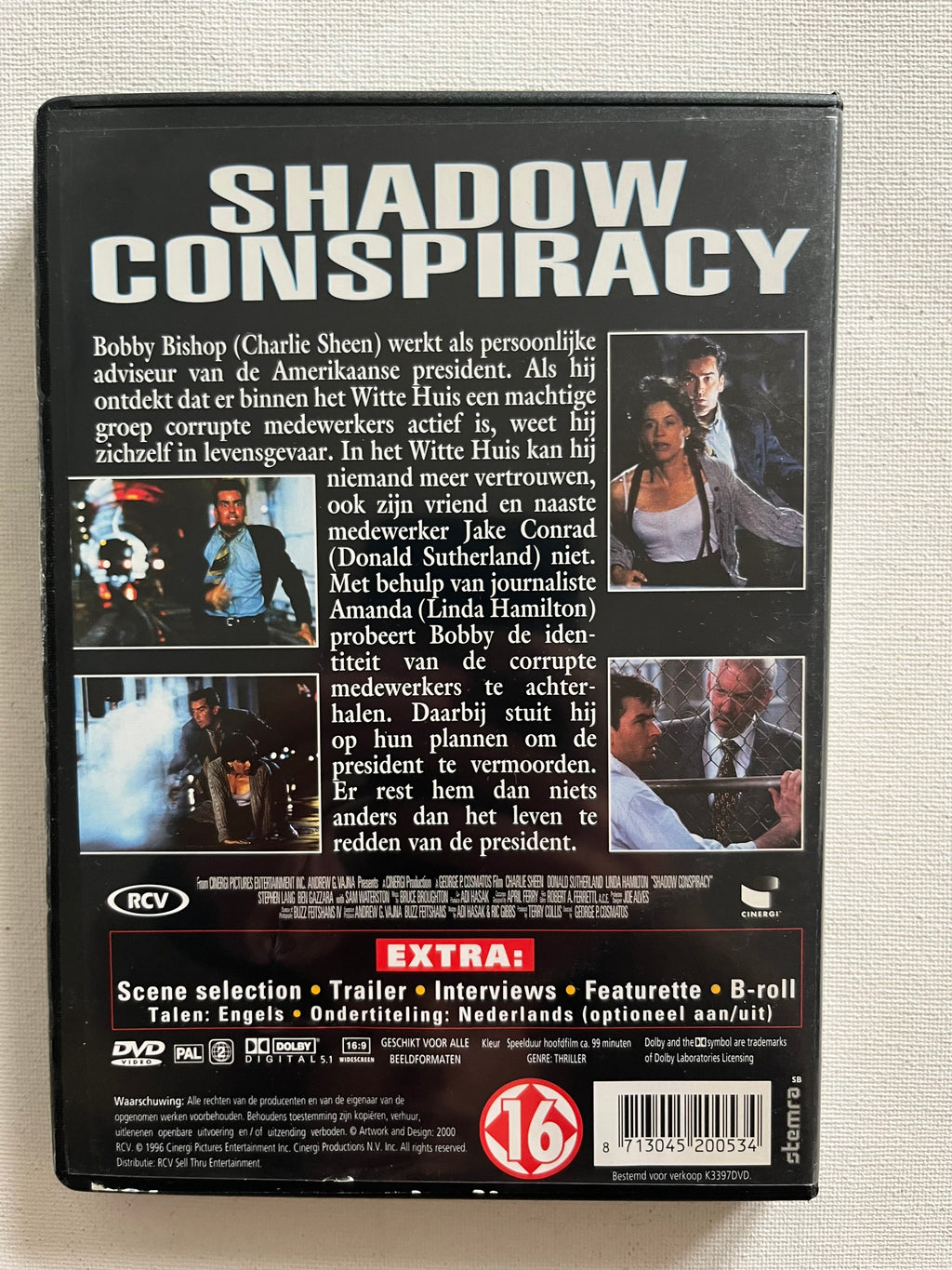 Shadow Conspiracy – DVD (1997) | Charlie Sheen & Donald Sutherland