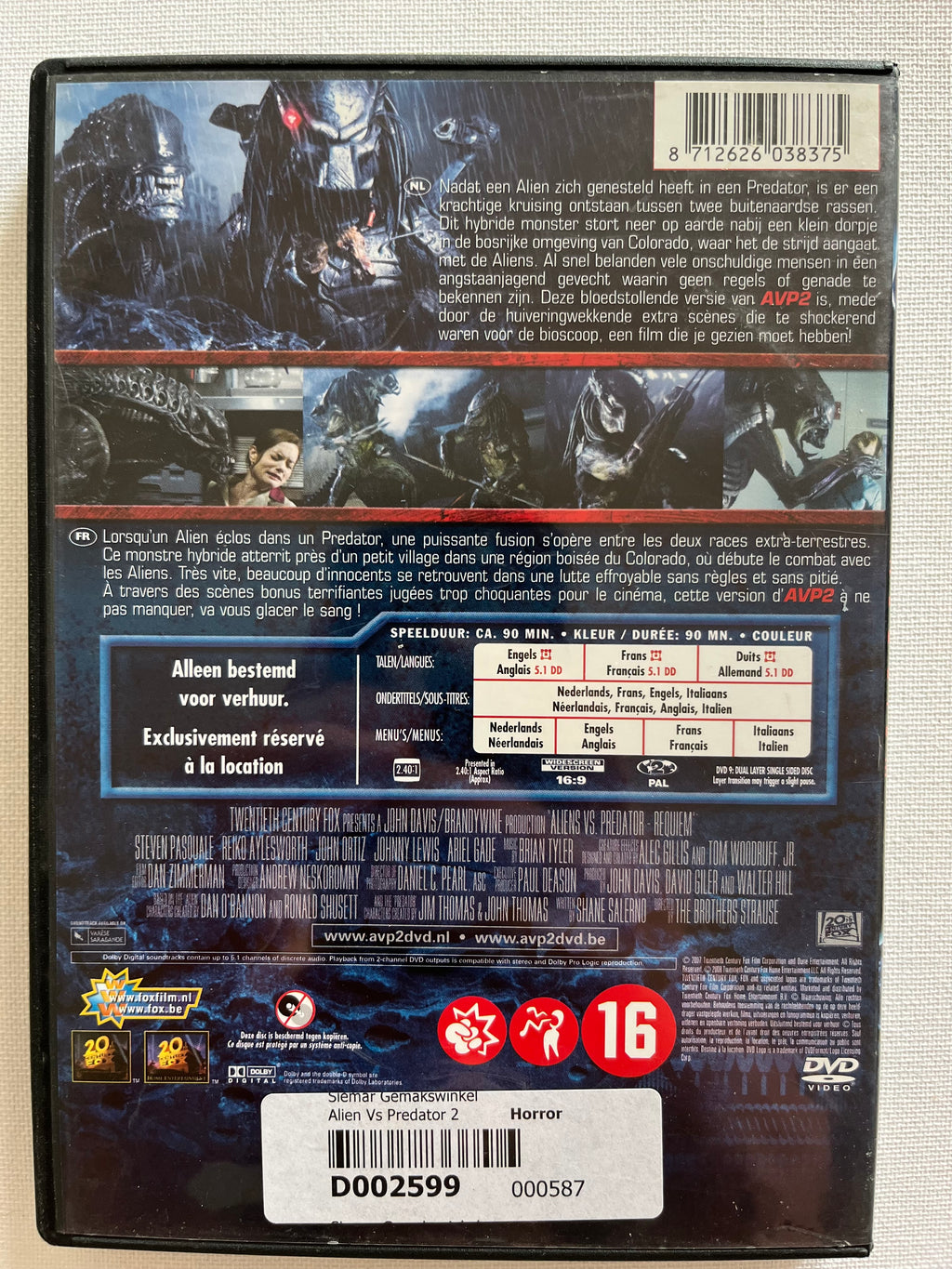 Aliens vs. Predator: Requiem (AVP 2) – DVD (2007) | Sci-Fi Horror Action