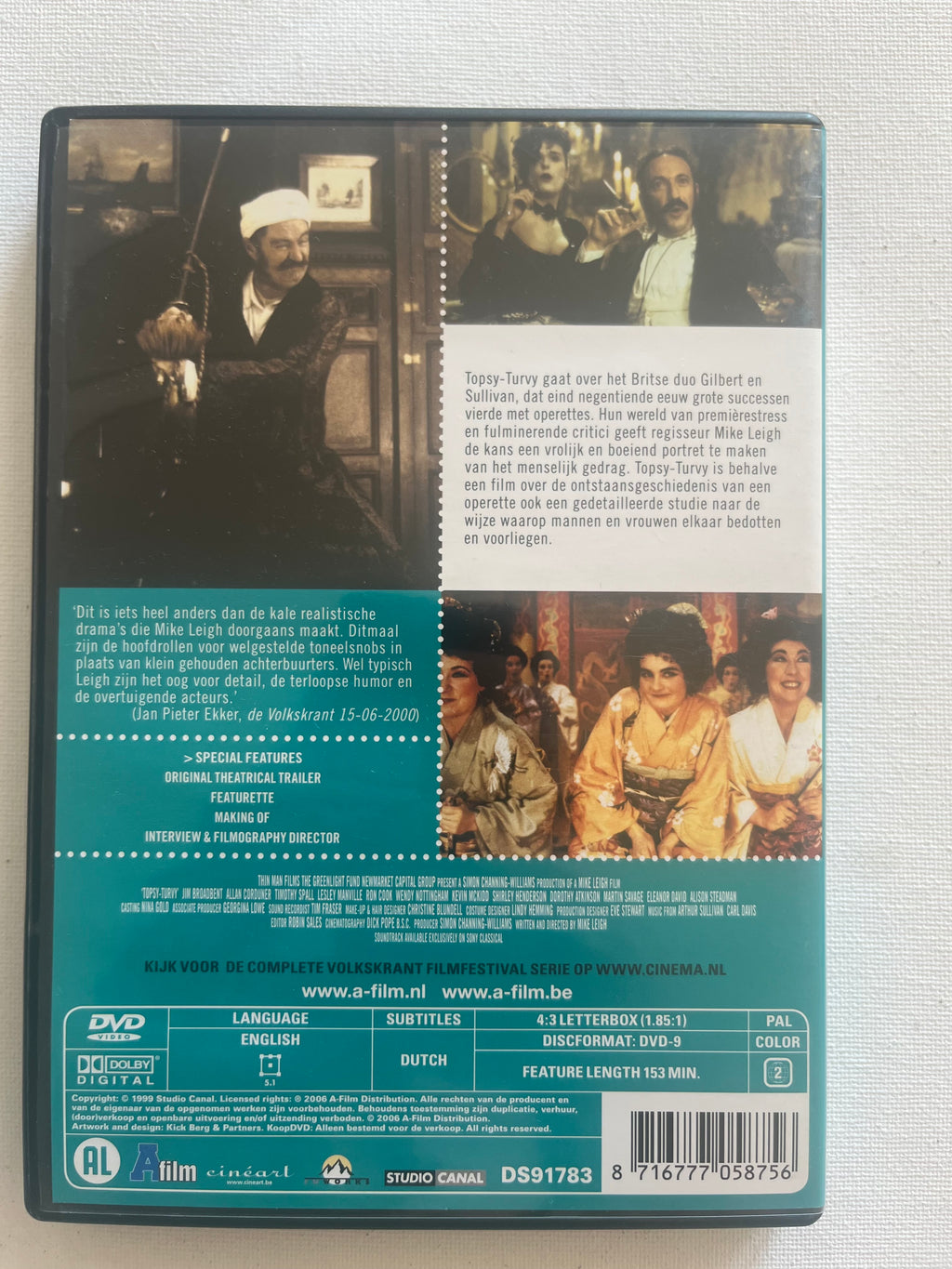 Topsy-Turvy – DVD (1999) | Jim Broadbent & Allan Corduner