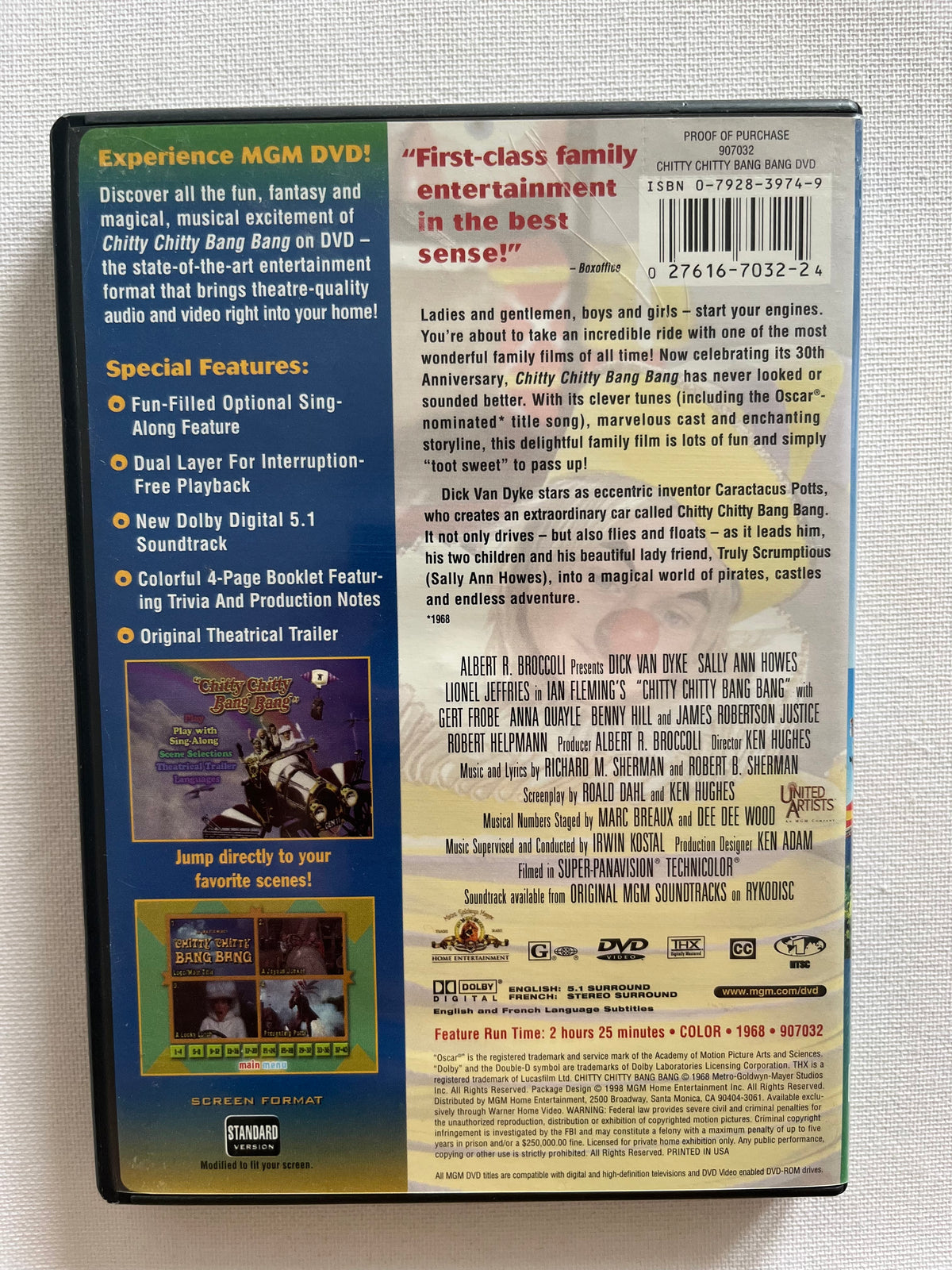 Chitty Chitty Bang Bang – DVD (1968) | Dick Van Dyke & Sally Ann Howes