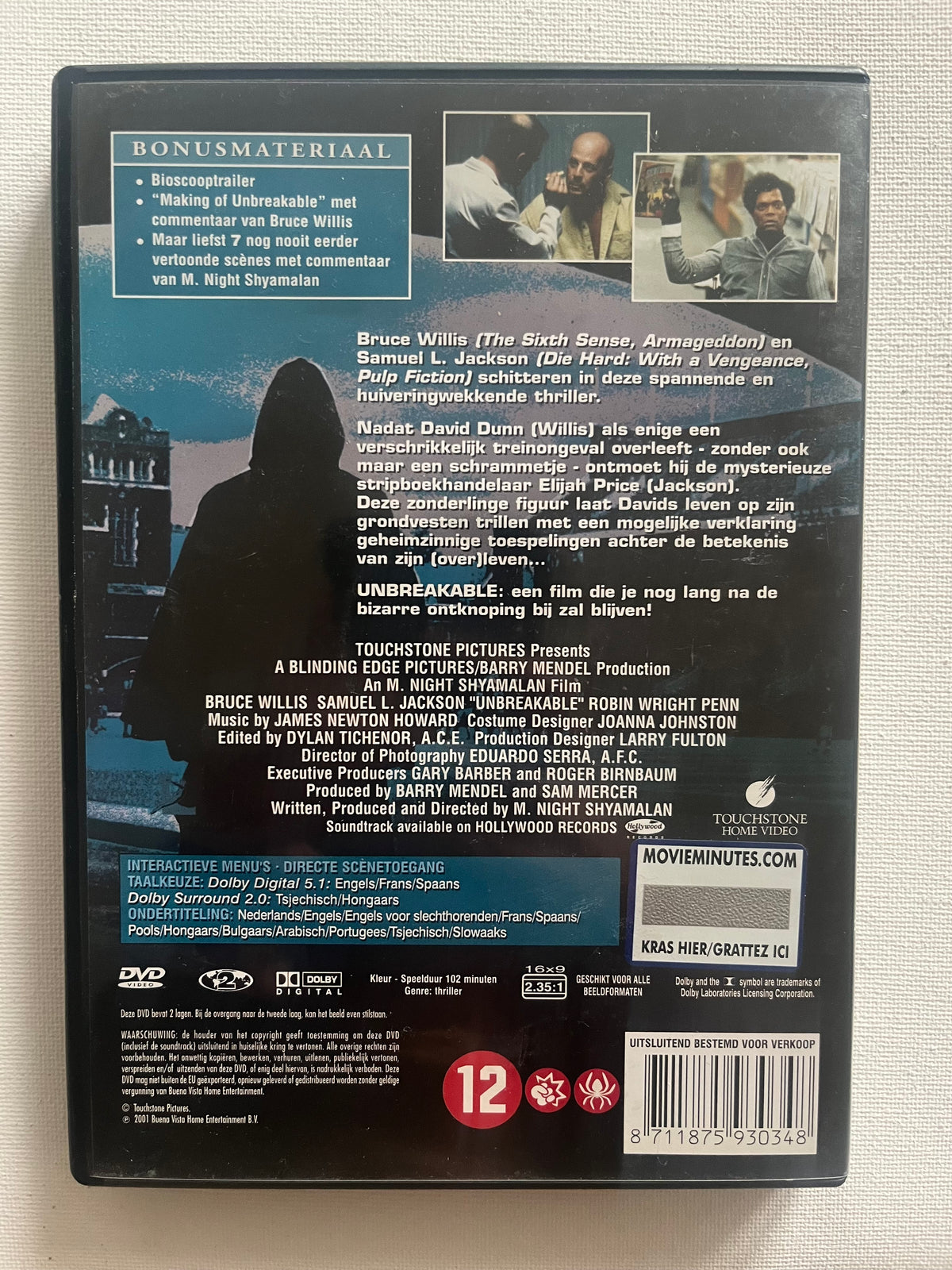 Unbreakable – DVD (2000) | Bruce Willis & Samuel L. Jackson