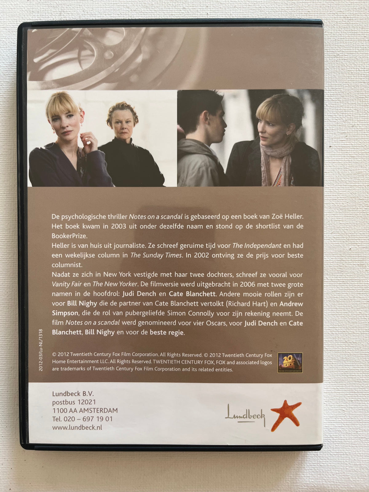 Notes on a Scandal – DVD (2006) | Judi Dench & Cate Blanchett