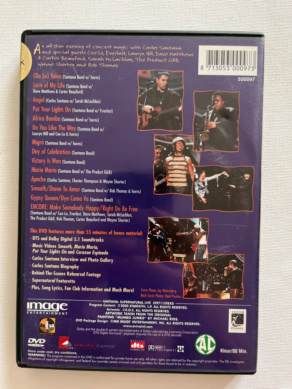 Santana – Supernatural Live – DVD (2000) | Live Concert