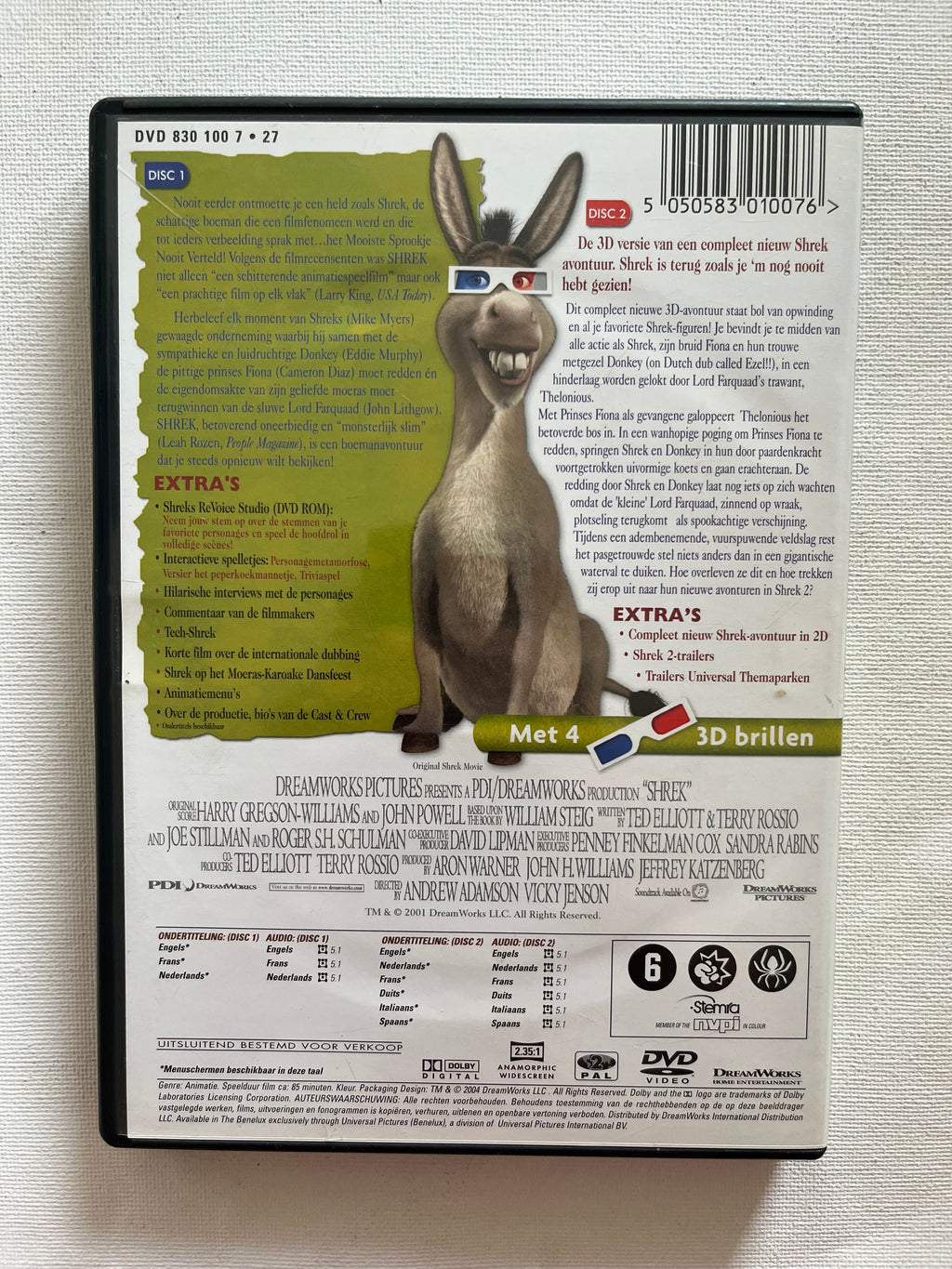 Shrek – 2-Disc 3D Edition DVD (2001) | Includes 3D Glasses
