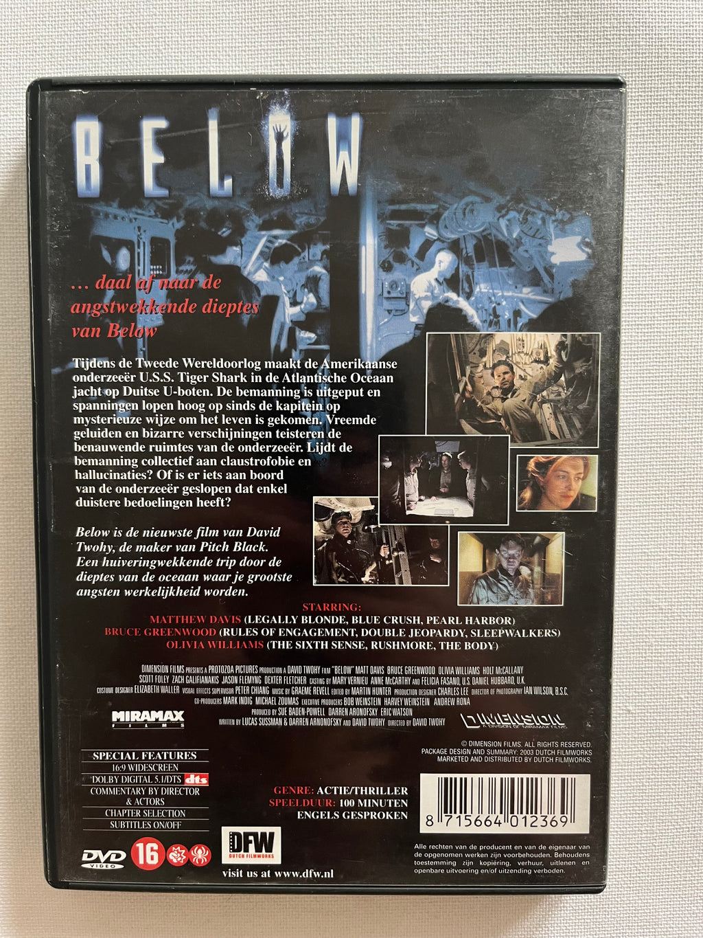 Below – DVD (2002) | Bruce Greenwood & Olivia Williams