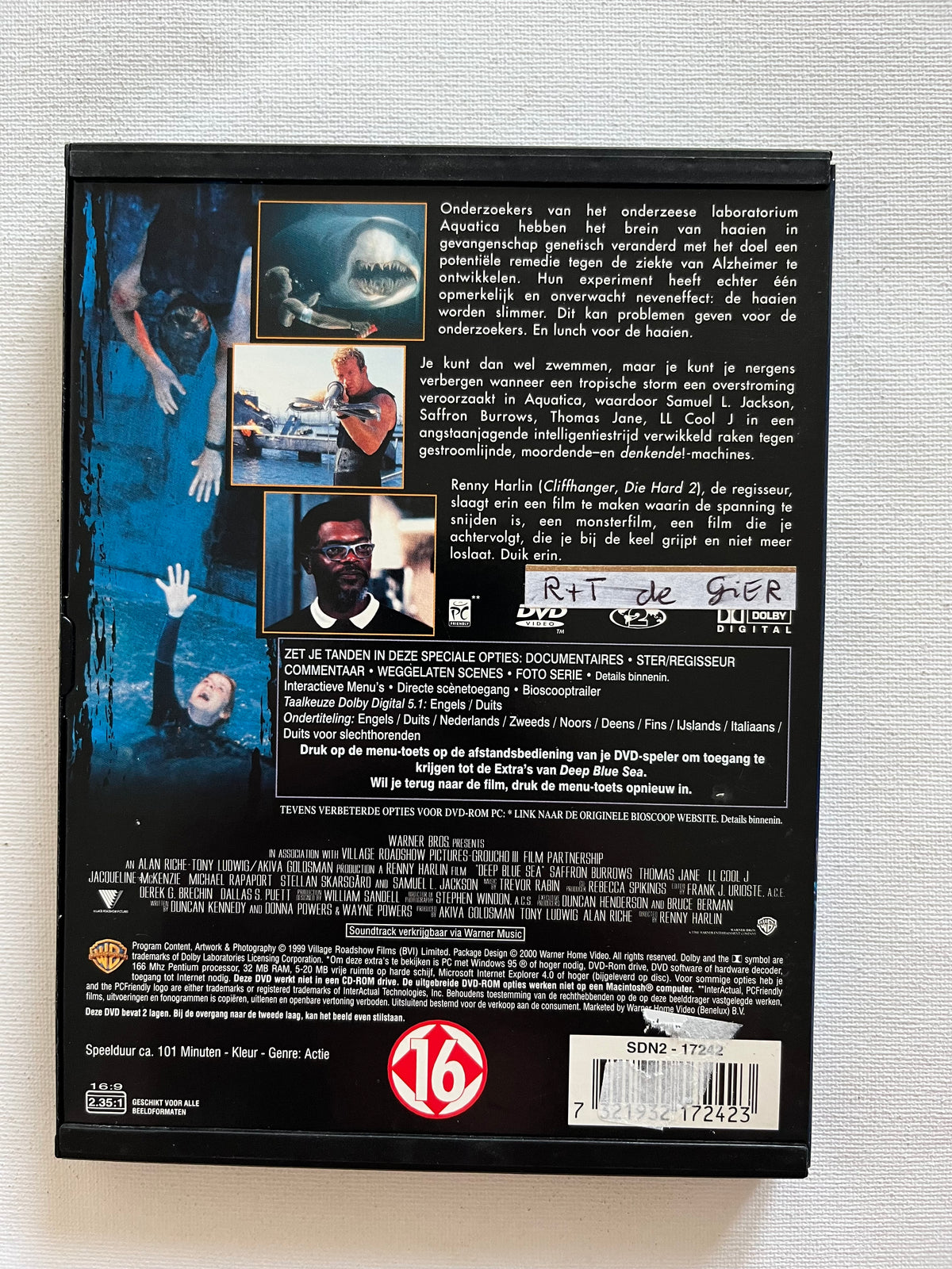Deep Blue Sea – DVD (1999) | Thomas Jane & Samuel L. Jackson