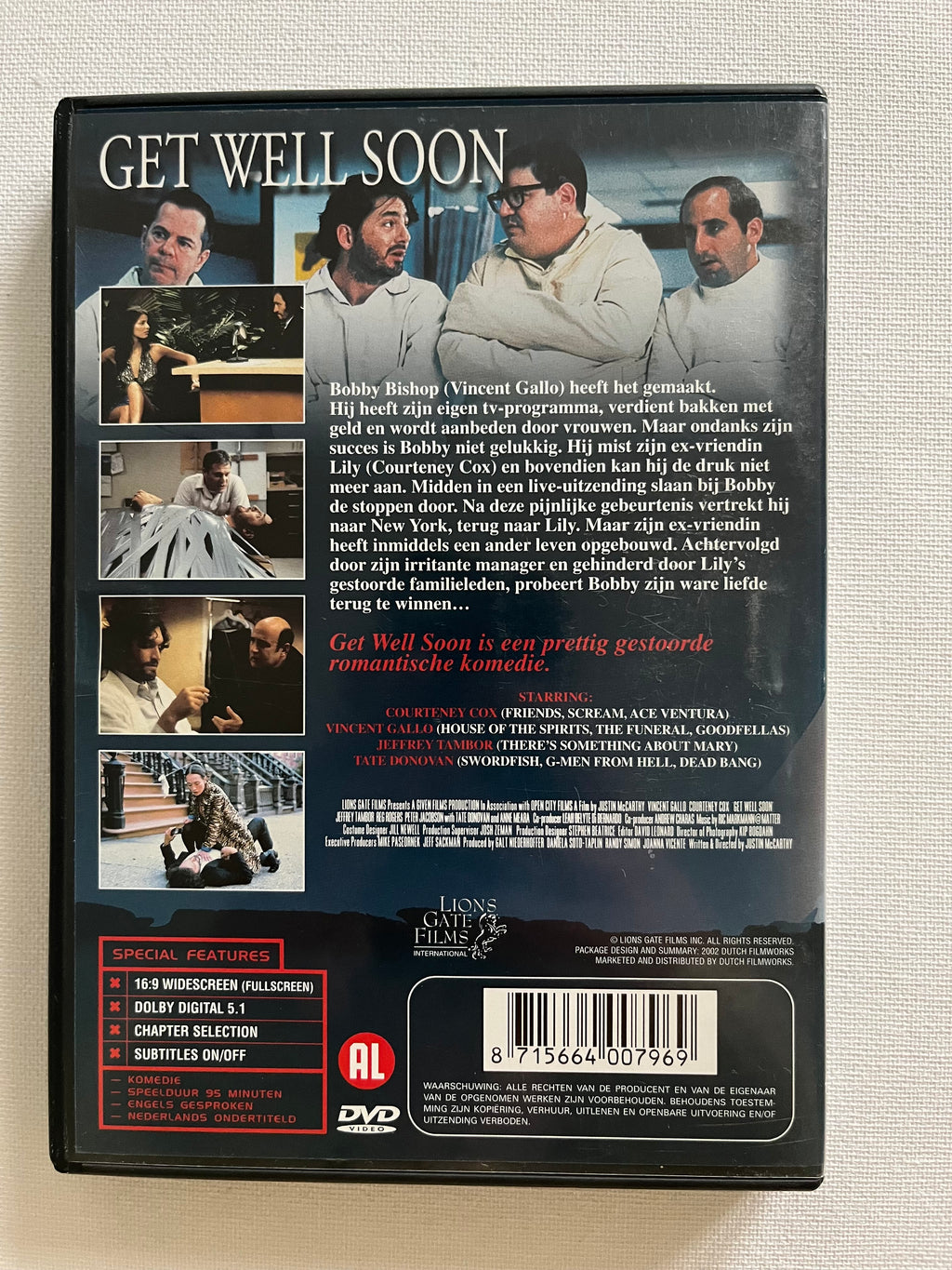 Get Well Soon – DVD (2001) | Vincent Gallo & Courteney Cox