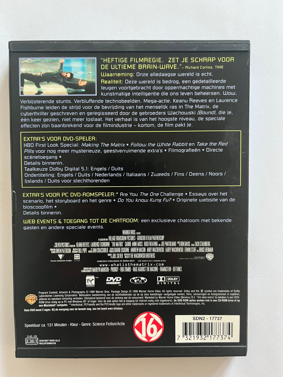 The Matrix – DVD (1999) | Keanu Reeves & Laurence Fishburne