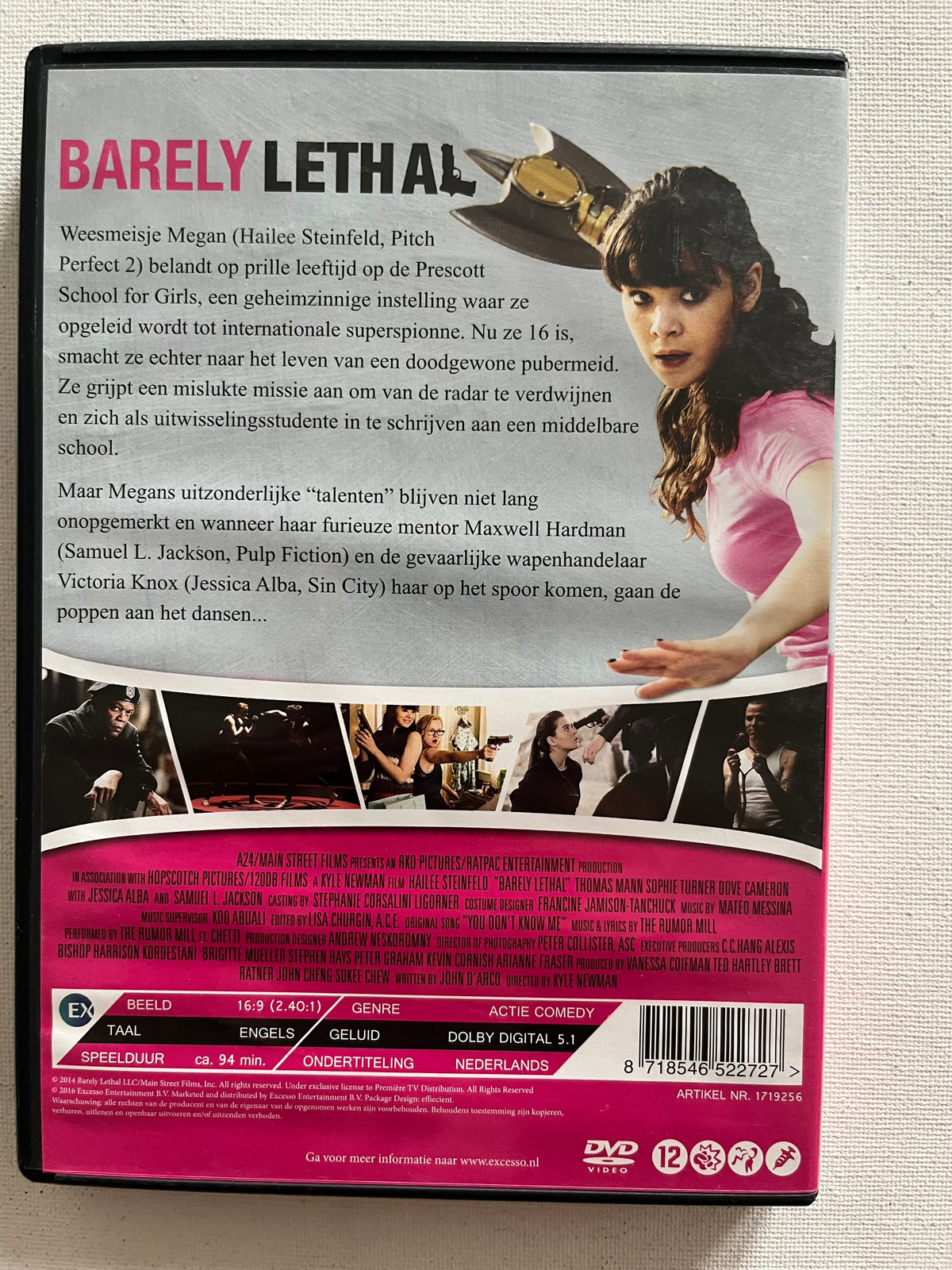 Barely Lethal – DVD (2015) | Hailee Steinfeld & Samuel L. Jackson