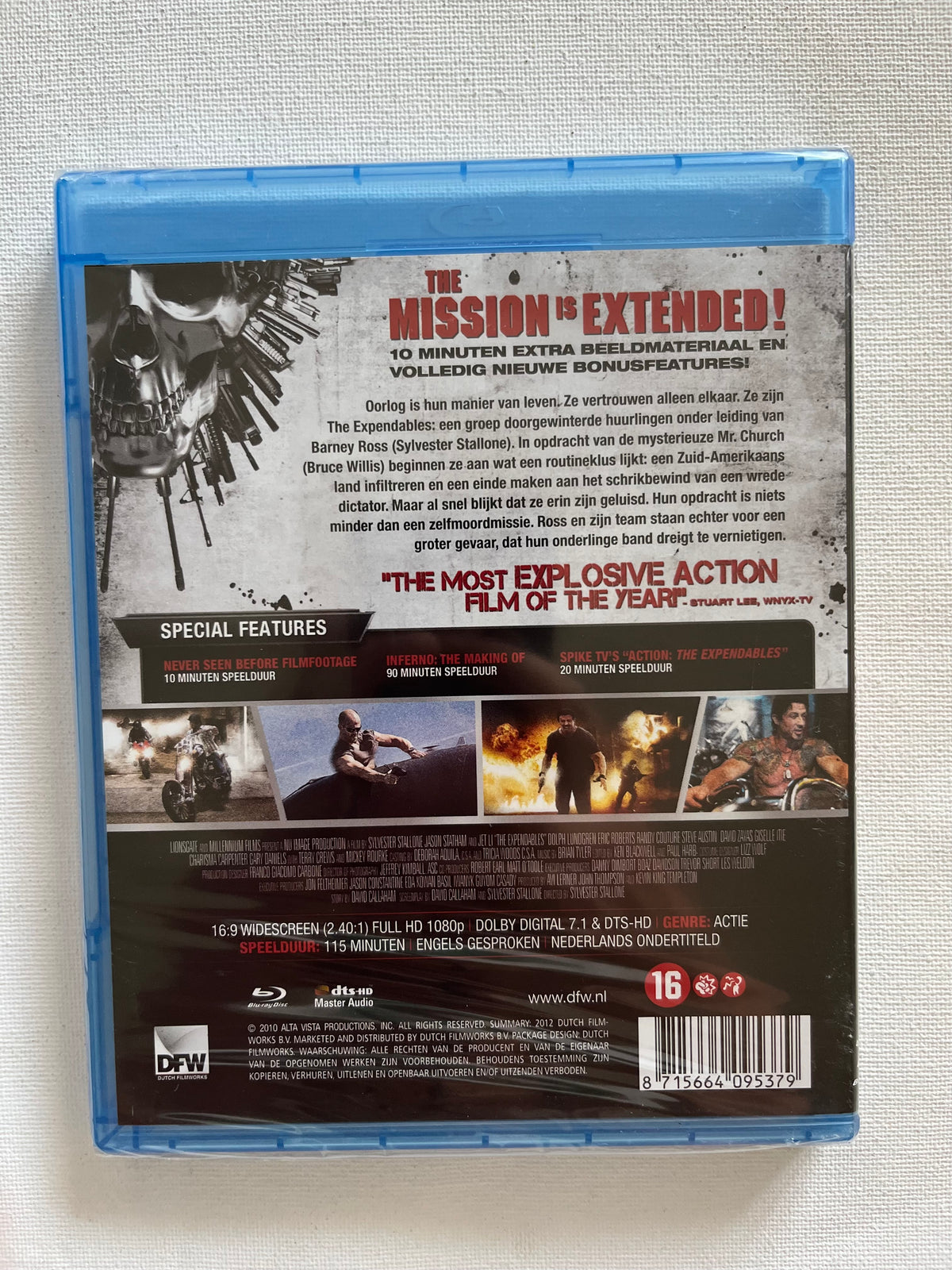 The Expendables – Extended Director’s Cut Blu-ray (2010) | Sylvester Stallone & Jason Statham – New & Sealed