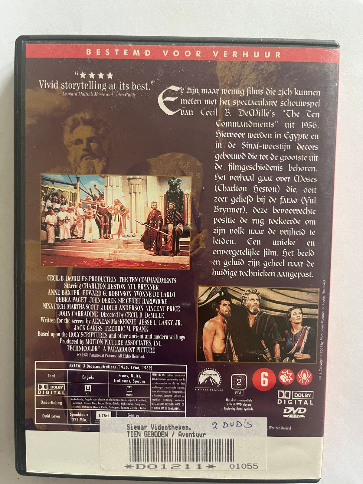 The Ten Commandments – 2-Disc DVD (1956) | Charlton Heston