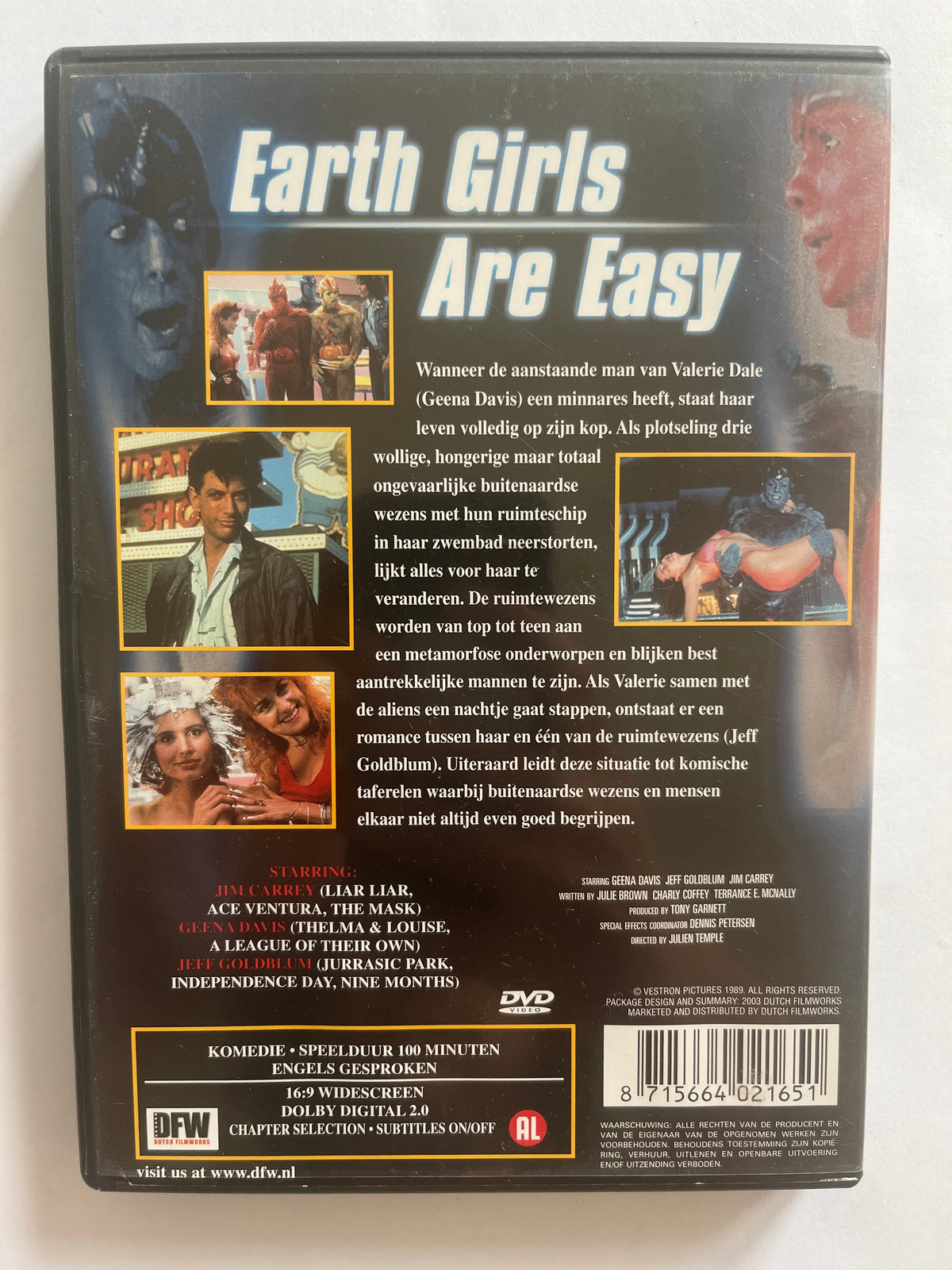Earth Girls Are Easy – DVD (1988) | Geena Davis, Jeff Goldblum & Jim Carrey