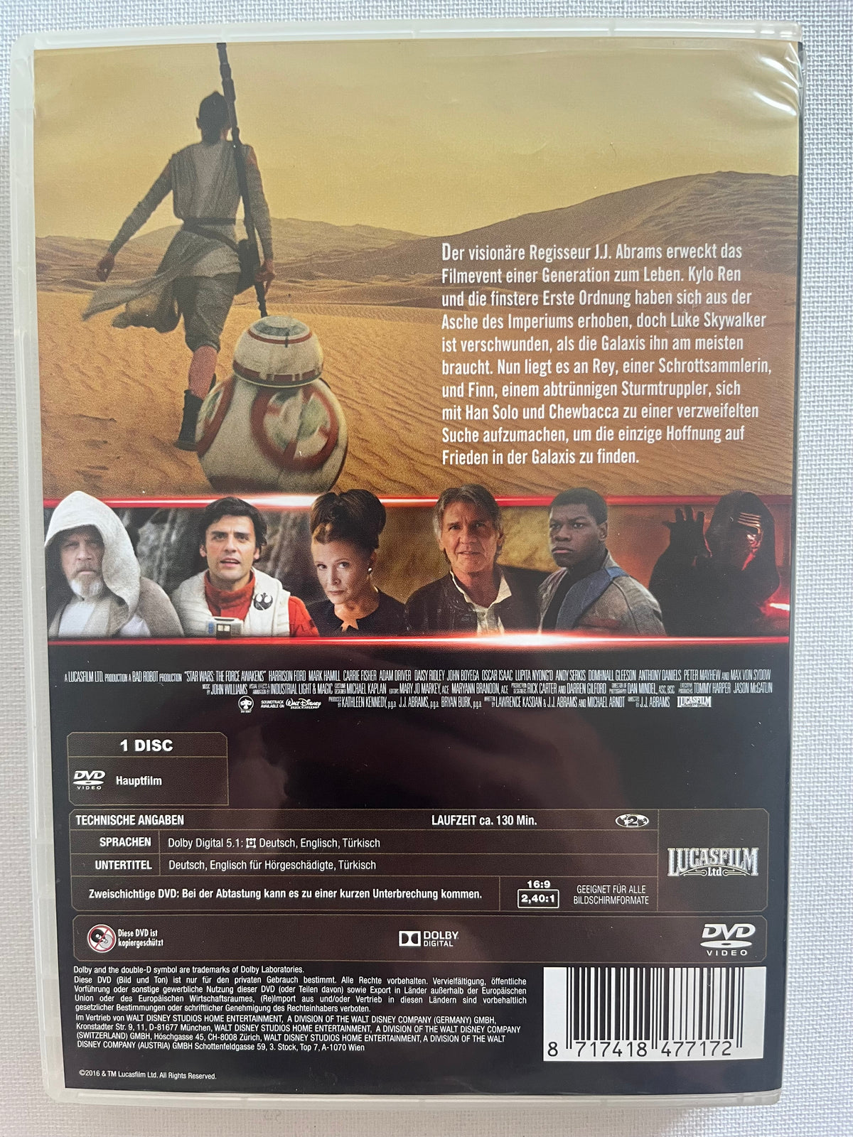 Star Wars: The Force Awakens – DVD (2015) | Harrison Ford, Daisy Ridley & John Boyega