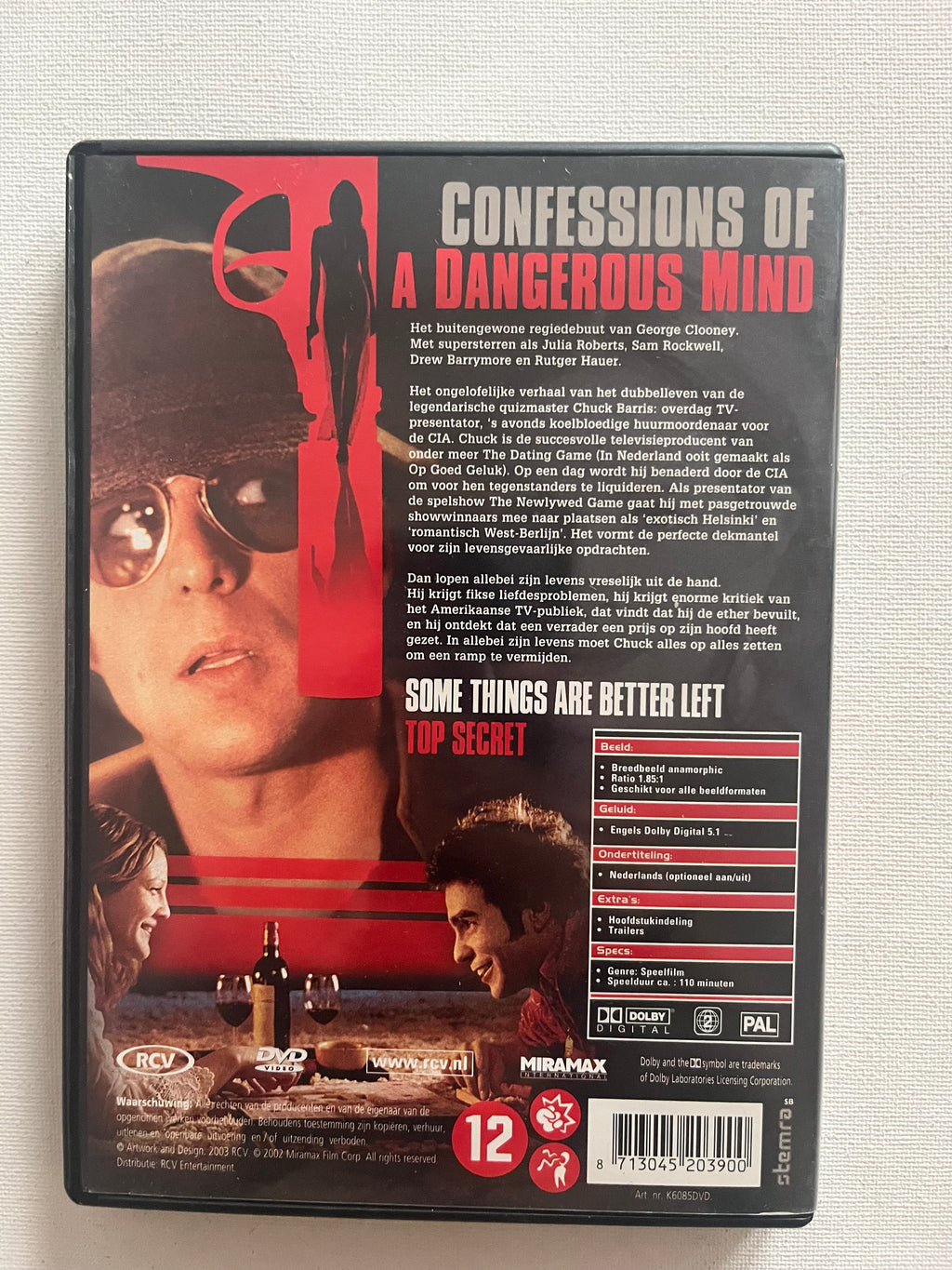 Confessions of a Dangerous Mind – DVD (2002) | Sam Rockwell & George Clooney