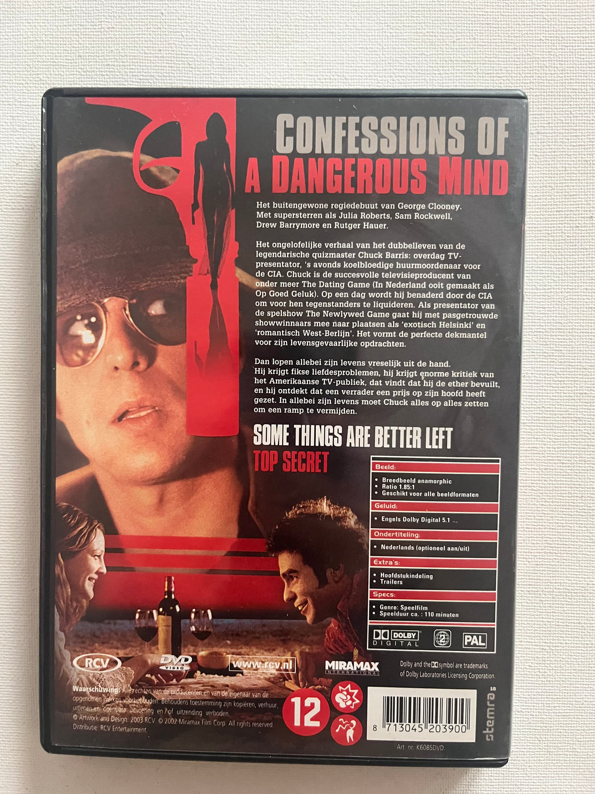 Confessions of a Dangerous Mind – DVD (2002) | Sam Rockwell & George Clooney