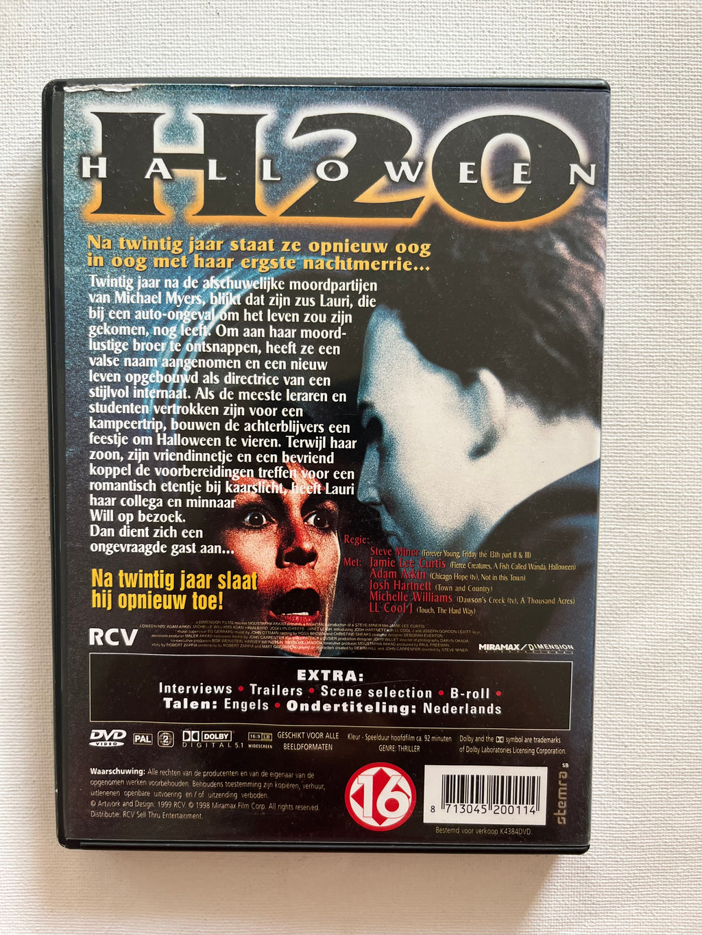 Halloween H20: 20 Years Later – DVD (1998) | Jamie Lee Curtis & Josh Hartnett
