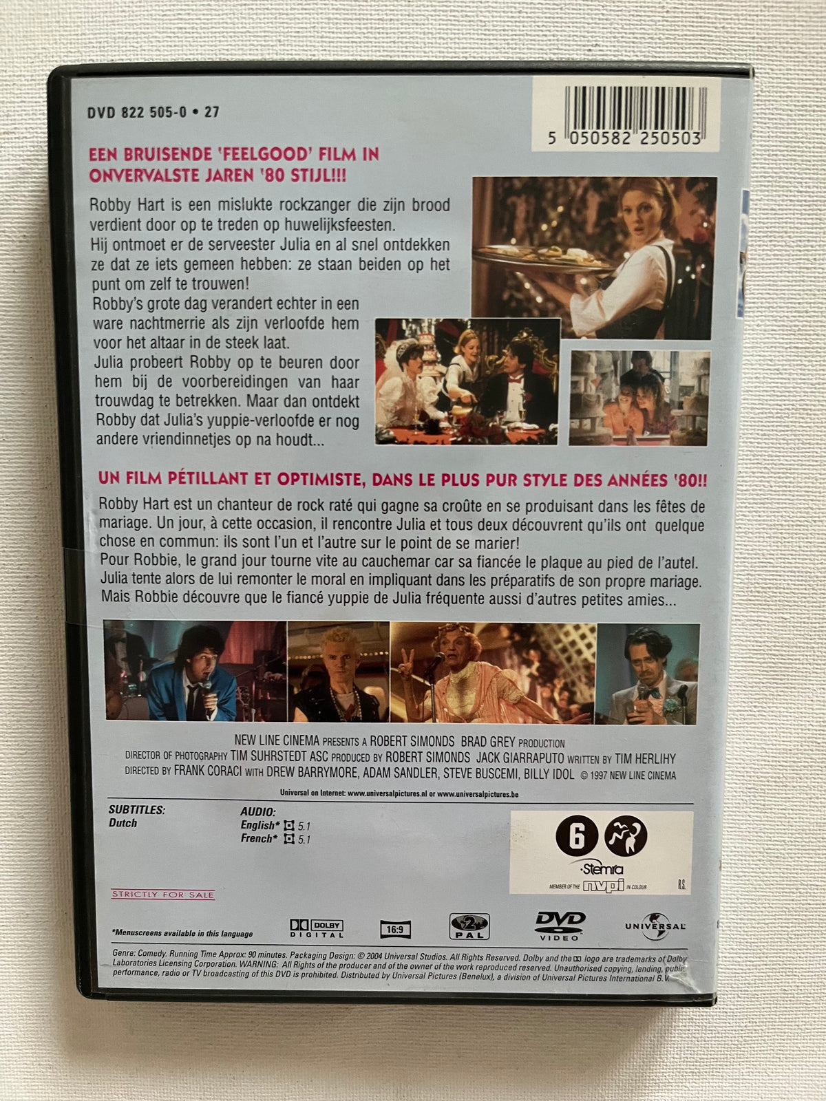 The Wedding Singer – DVD (1998) | Adam Sandler & Drew Barrymore