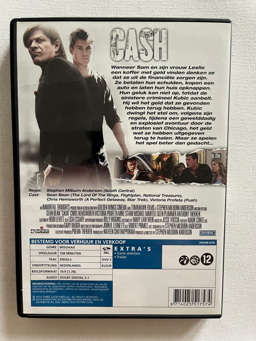 Ca$h – DVD (2010) | Sean Bean & Chris Hemsworth