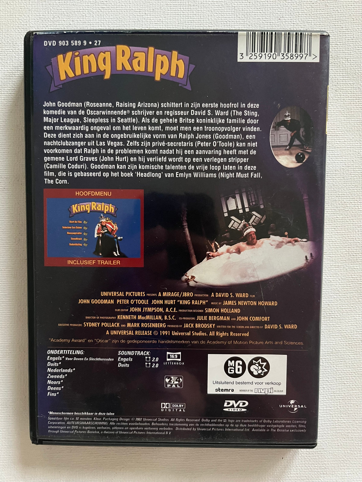 King Ralph – DVD (1991) | John Goodman & Peter O’Toole
