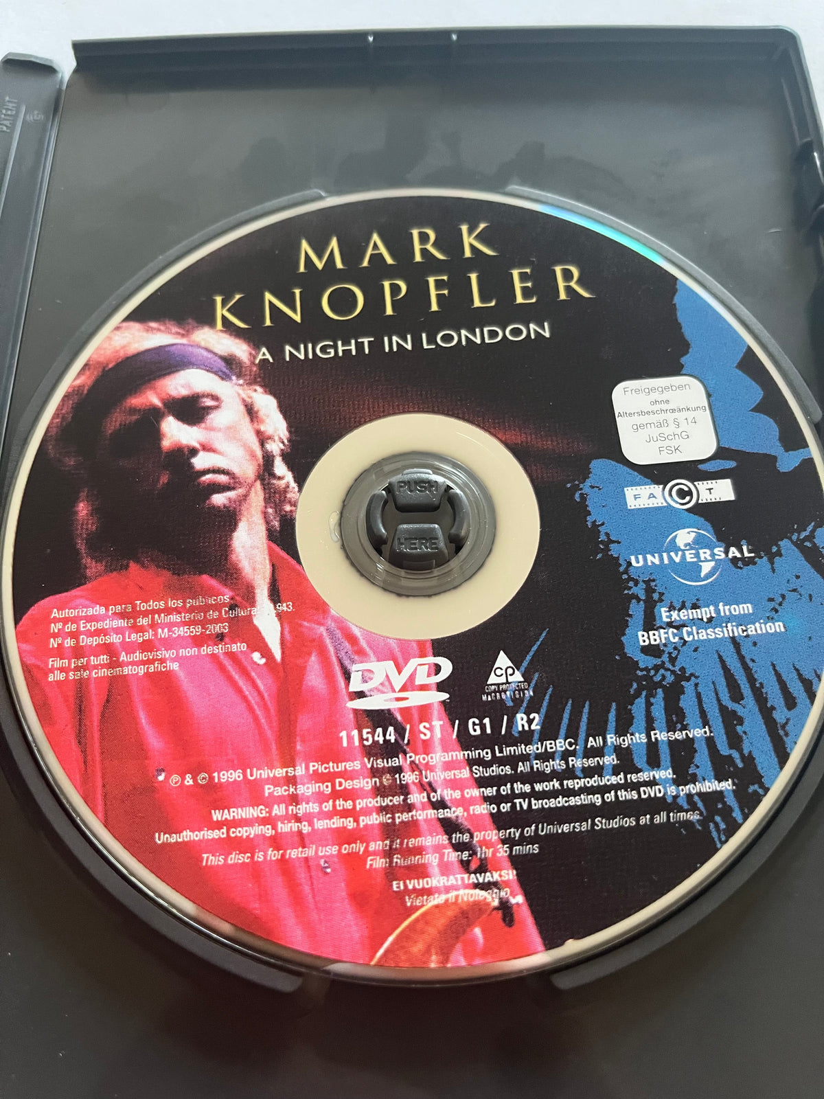 Mark Knopfler: A Night in London – DVD (1996) | Live Concert