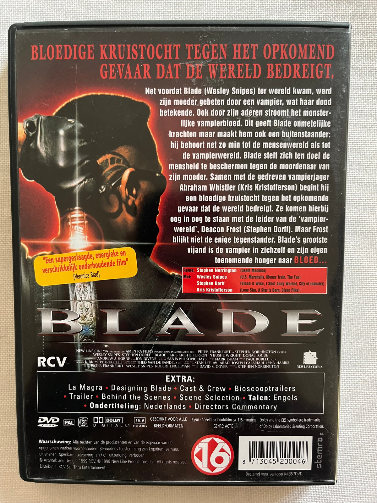 Blade – DVD (1998) | Wesley Snipes & Stephen Dorff