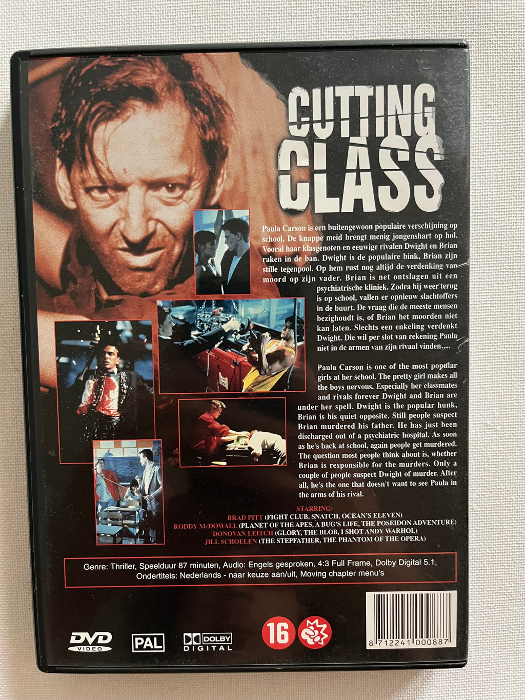 Cutting Class – DVD (1989) | Brad Pitt & Jill Schoelen