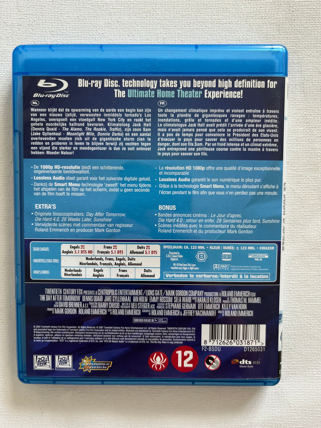 The Day After Tomorrow – Blu-ray (2004) | Dennis Quaid & Jake Gyllenhaal