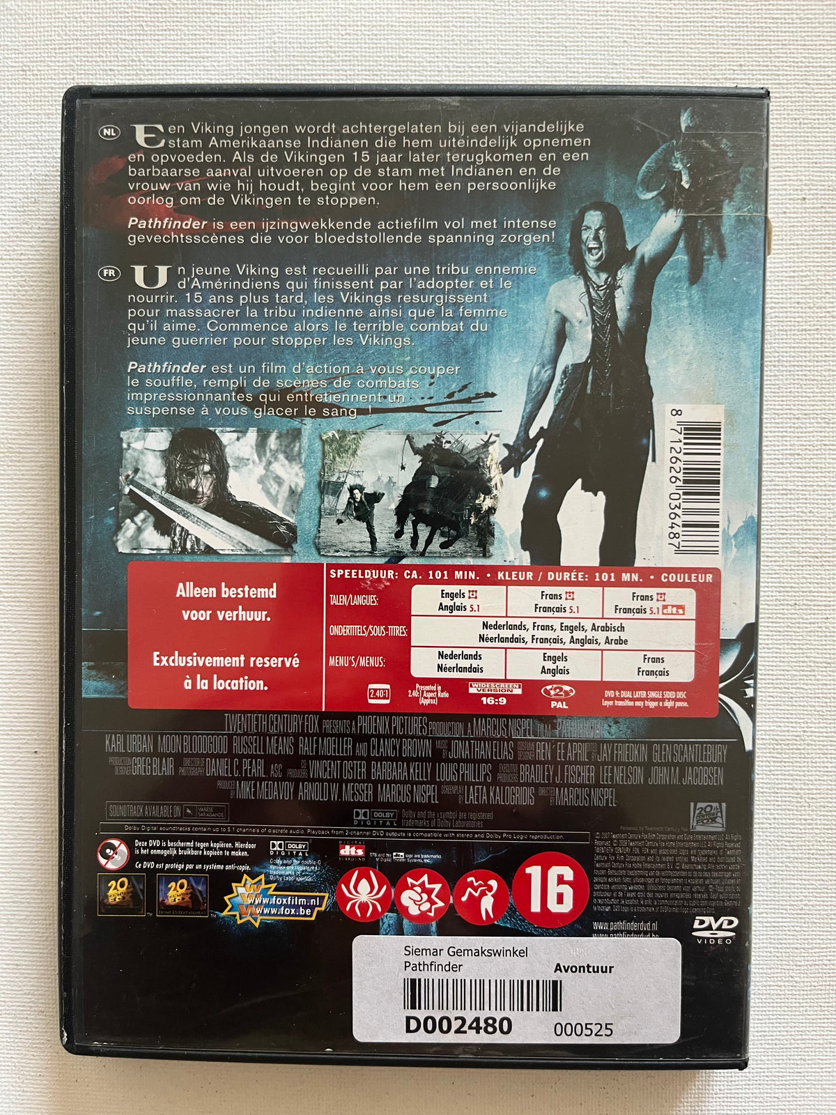Pathfinder: Legend of the Ghost Warrior – DVD (2007) | Karl Urban & Moon Bloodgood