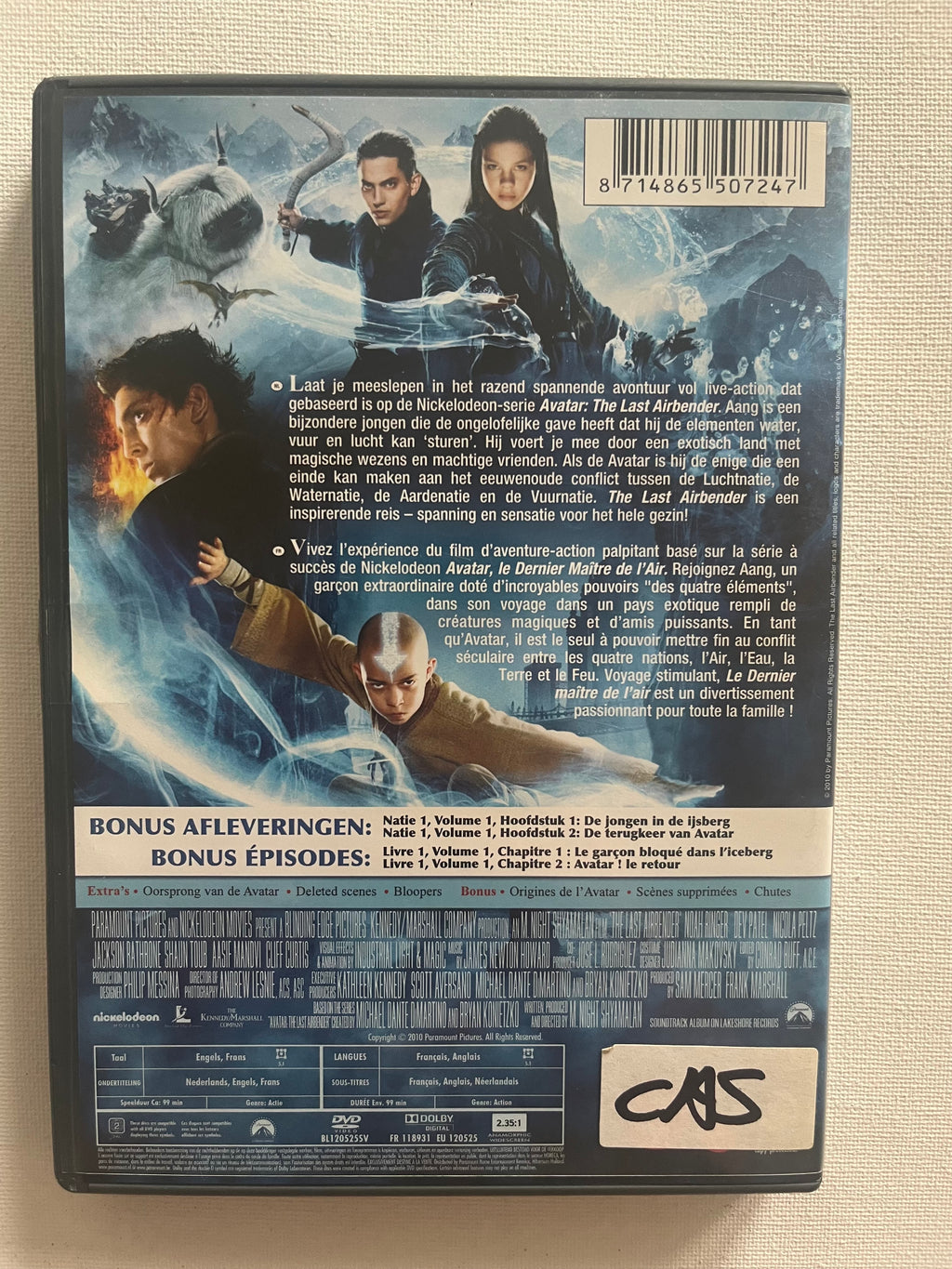 The Last Airbender – DVD + Bonus Disc (2010) | Noah Ringer & Dev Patel