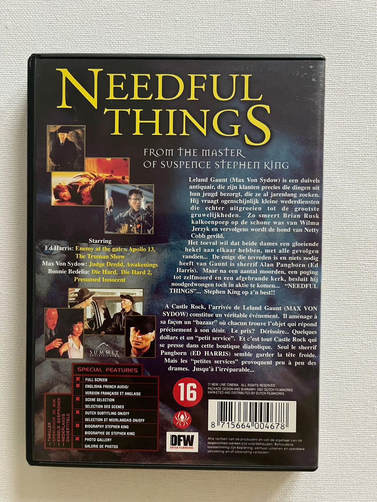 Needful Things – DVD (1993) | Max von Sydow & Ed Harris