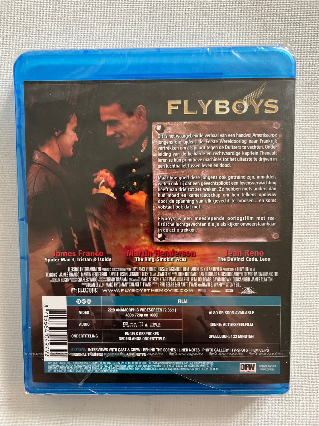 Flyboys – Blu-ray (2006) | James Franco & Jean Reno – New & Sealed
