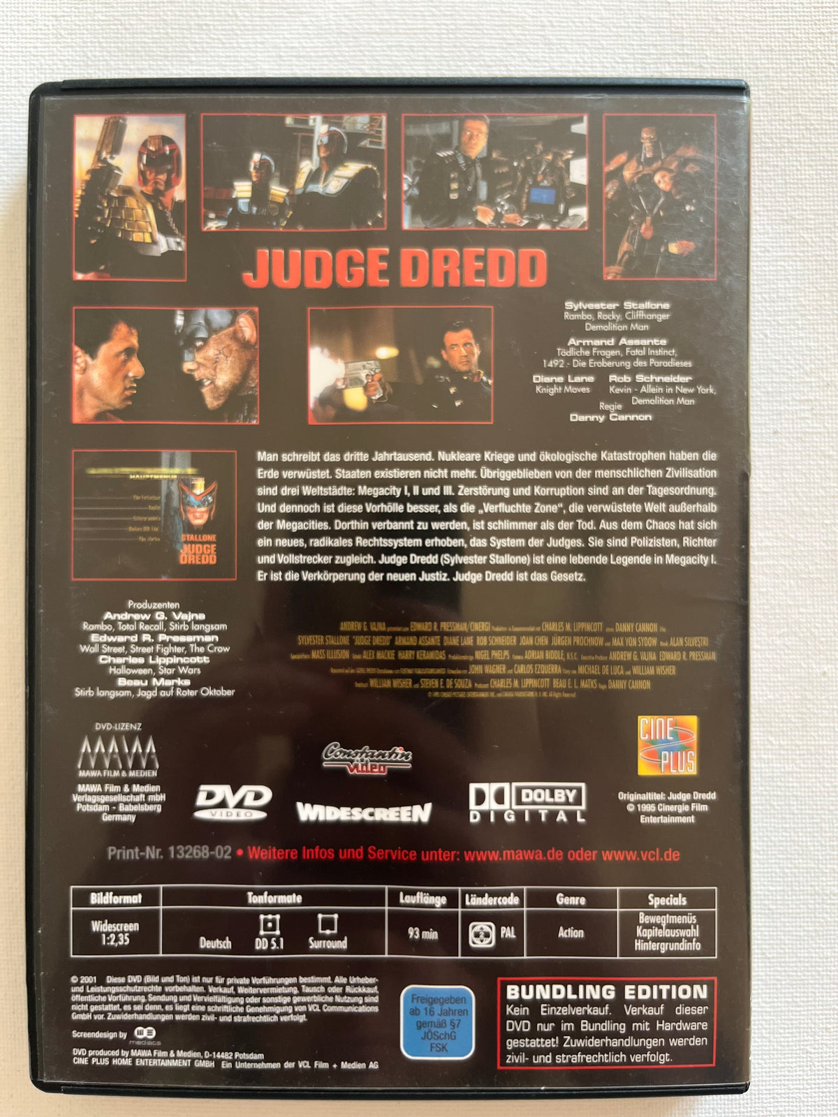 Judge Dredd – DVD (1995) | Sylvester Stallone & Armand Assante