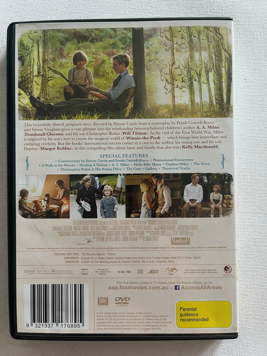 Goodbye Christopher Robin – DVD (2017) | Domhnall Gleeson & Margot Robbie