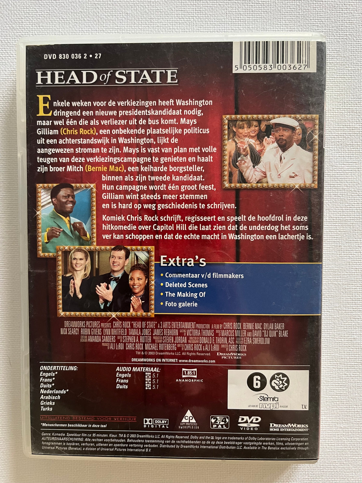 Head of State – DVD (2003) | Chris Rock & Bernie Mac