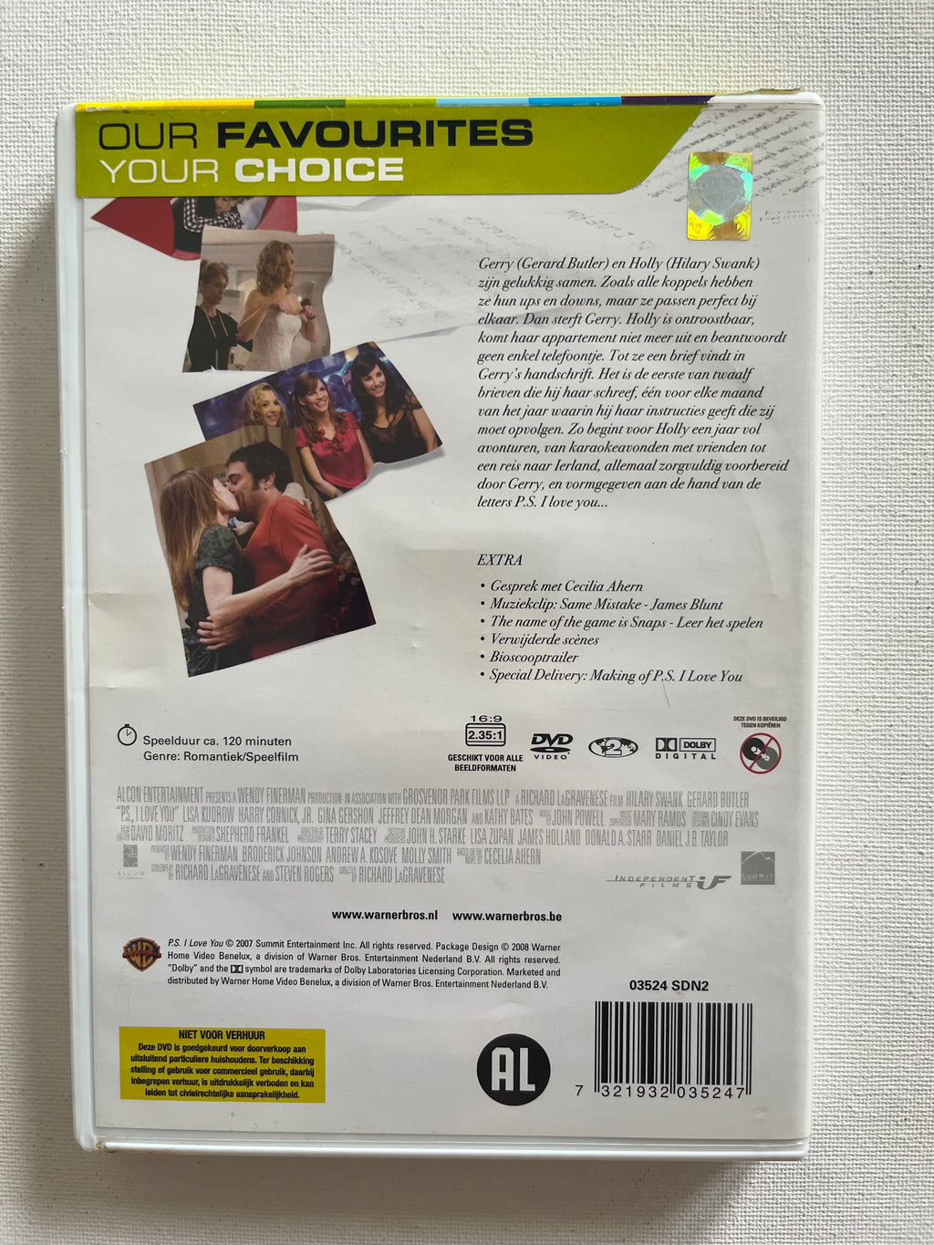 P.S. I Love You – DVD (2007) | Hilary Swank & Gerard Butler
