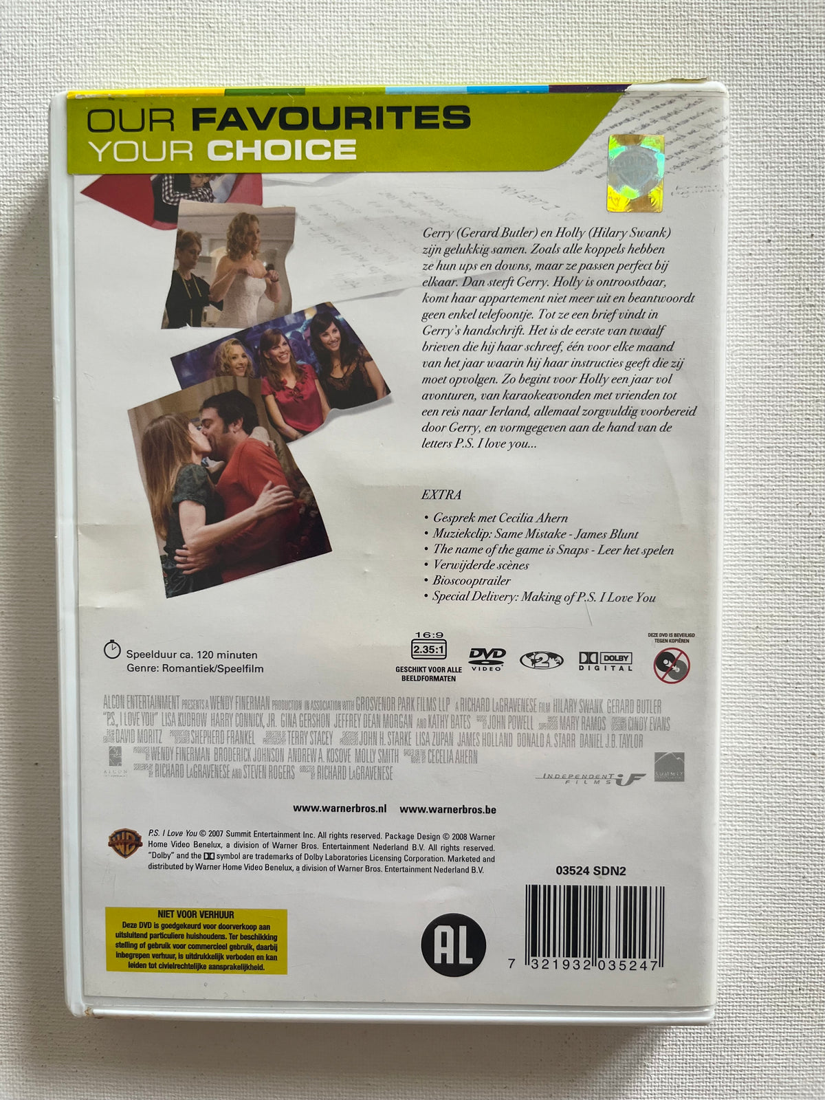P.S. I Love You – DVD (2007) | Hilary Swank & Gerard Butler