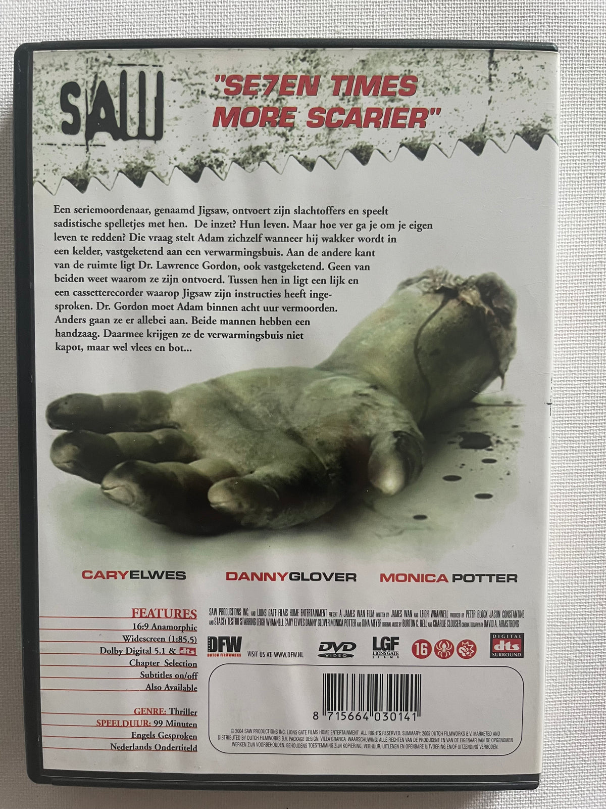 Saw – DVD (2004) | Cary Elwes & Leigh Whannell