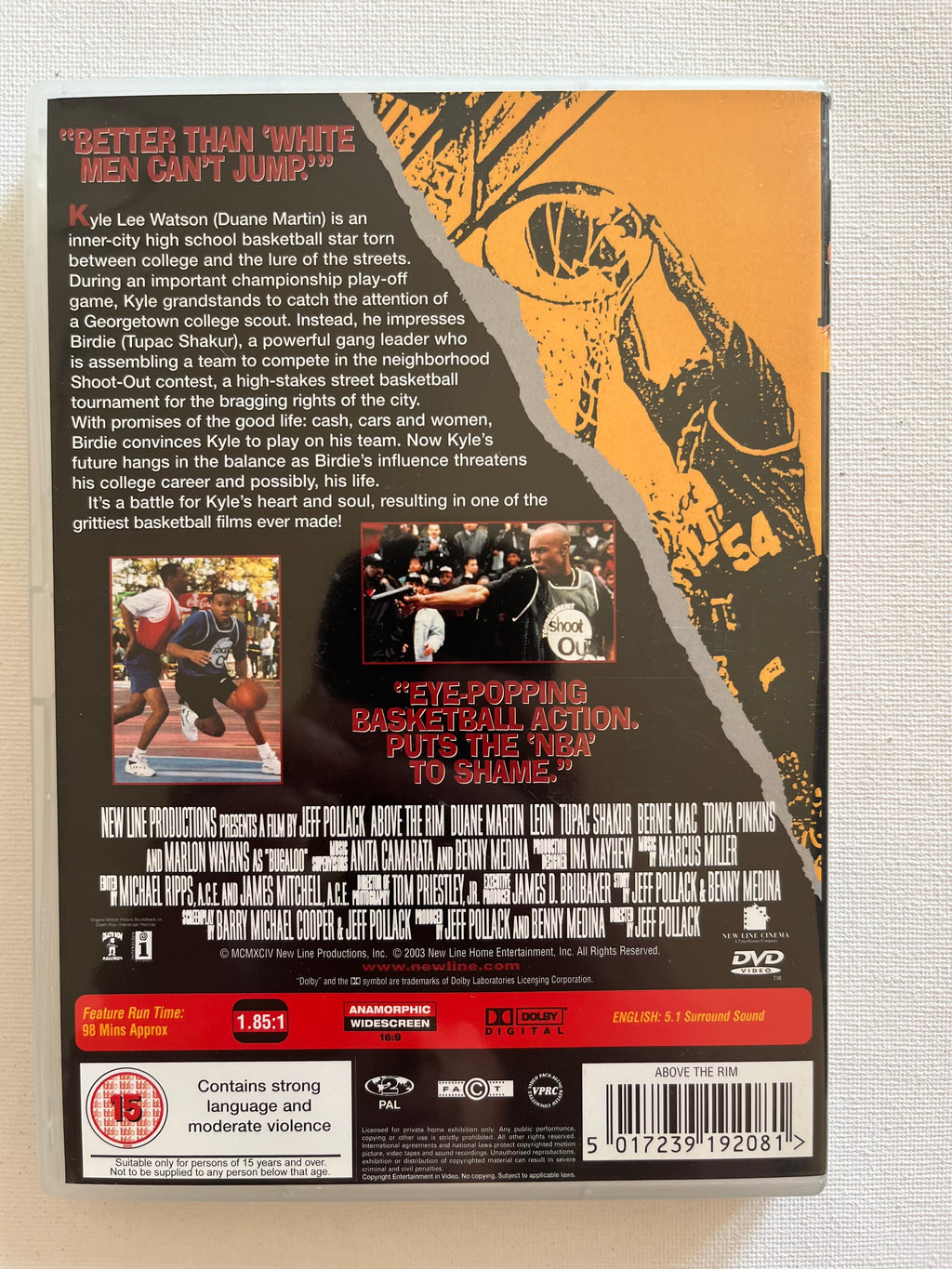 Above the Rim – DVD (1994) | Tupac Shakur & Duane Martin