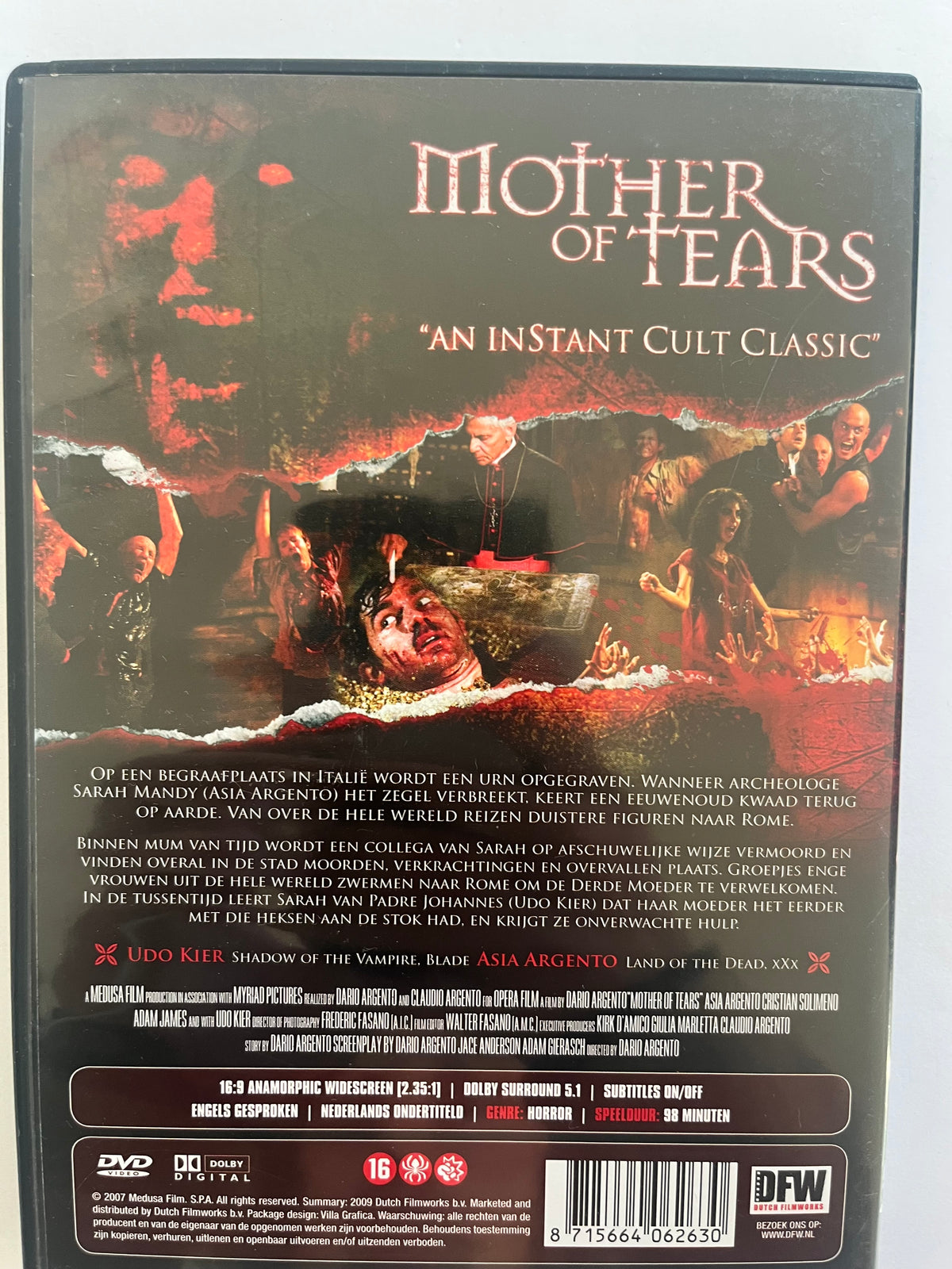 The Mother of Tears – DVD (2007) | Asia Argento | Dario Argento