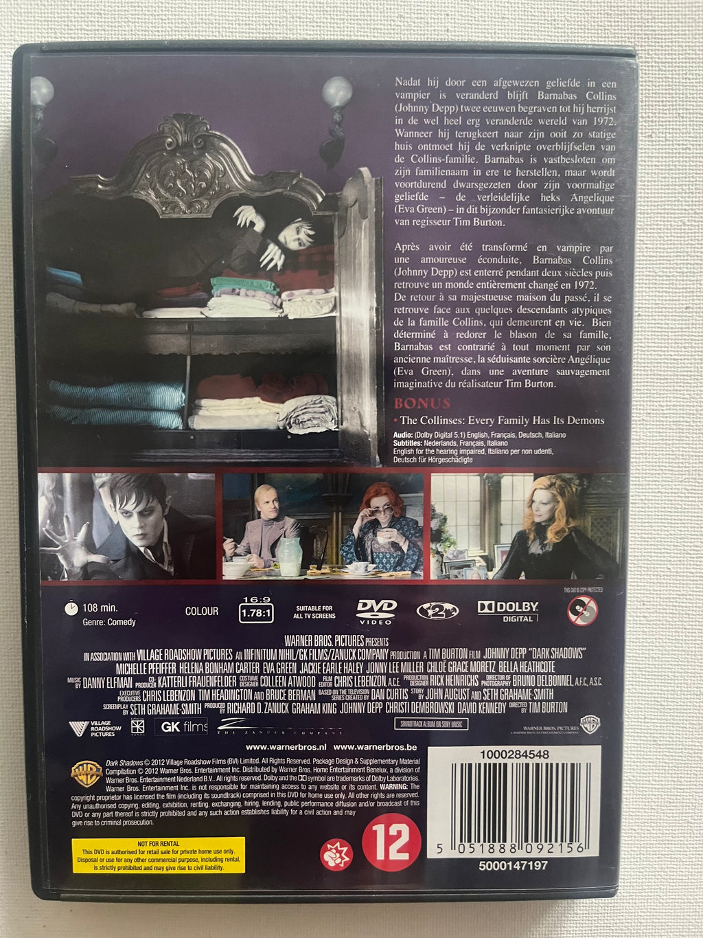 Dark Shadows – DVD (2012) | Johnny Depp & Eva Green