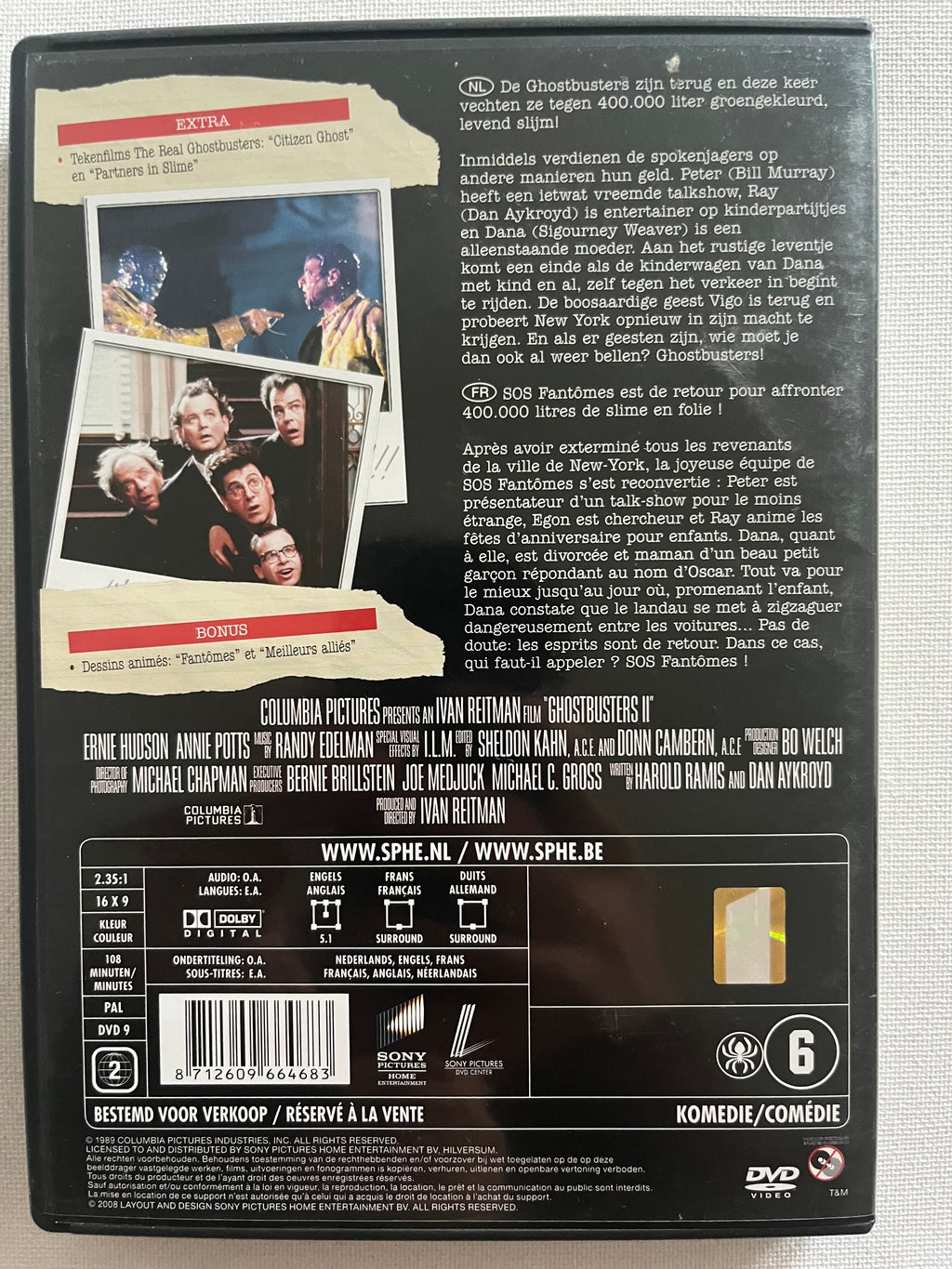 Ghostbusters II – DVD (1989) | Bill Murray, Dan Aykroyd & Sigourney Weaver