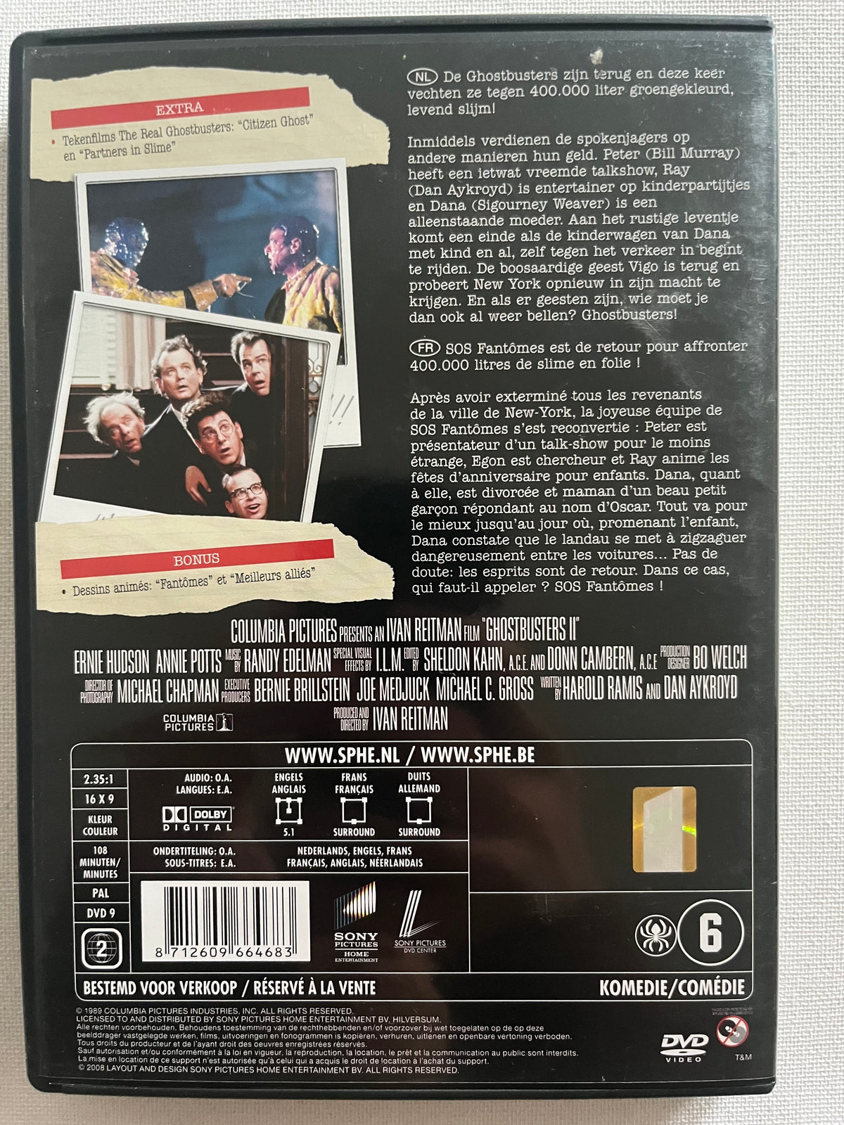 Ghostbusters II – DVD (1989) | Bill Murray, Dan Aykroyd & Sigourney Weaver