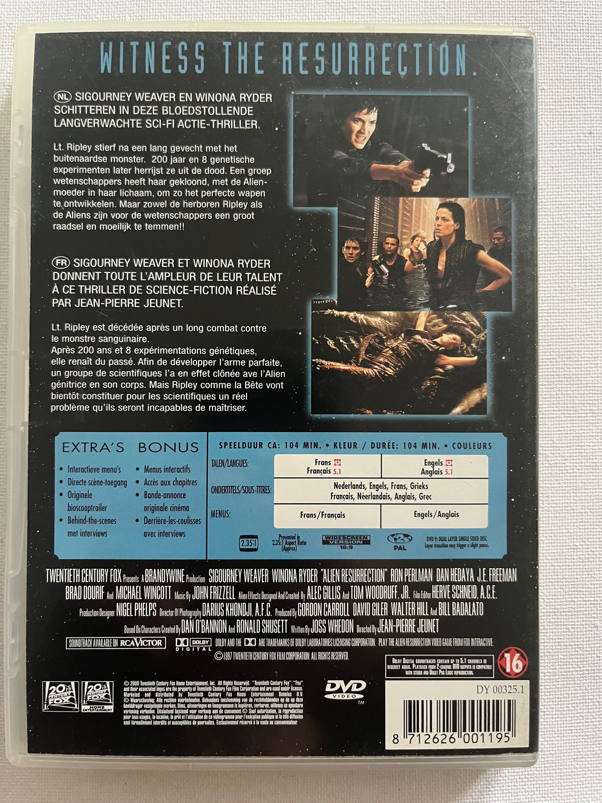 Alien Resurrection – DVD (1997) | Sigourney Weaver & Winona Ryder
