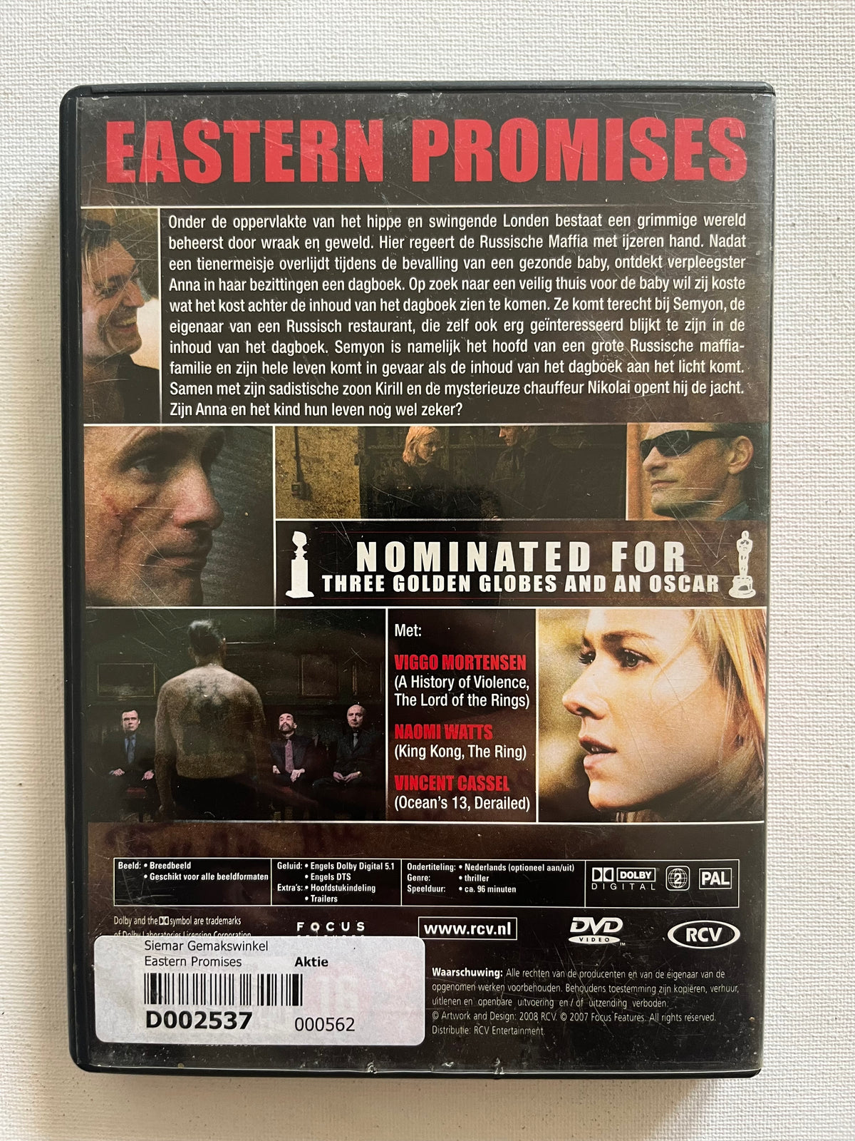 Eastern Promises – DVD (2007) | Viggo Mortensen & Naomi Watts