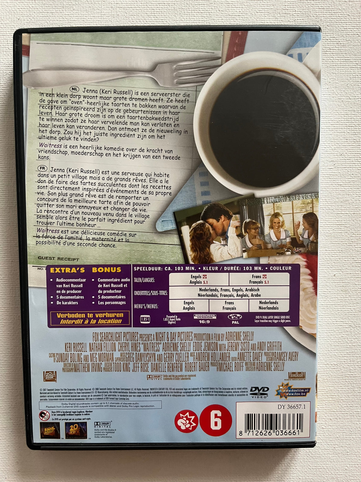 Waitress – DVD (2007) | Keri Russell & Nathan Fillion