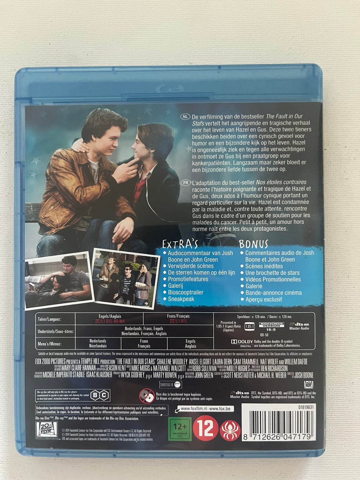 The Fault in Our Stars – Blu-ray (2014) | Shailene Woodley & Ansel Elgort