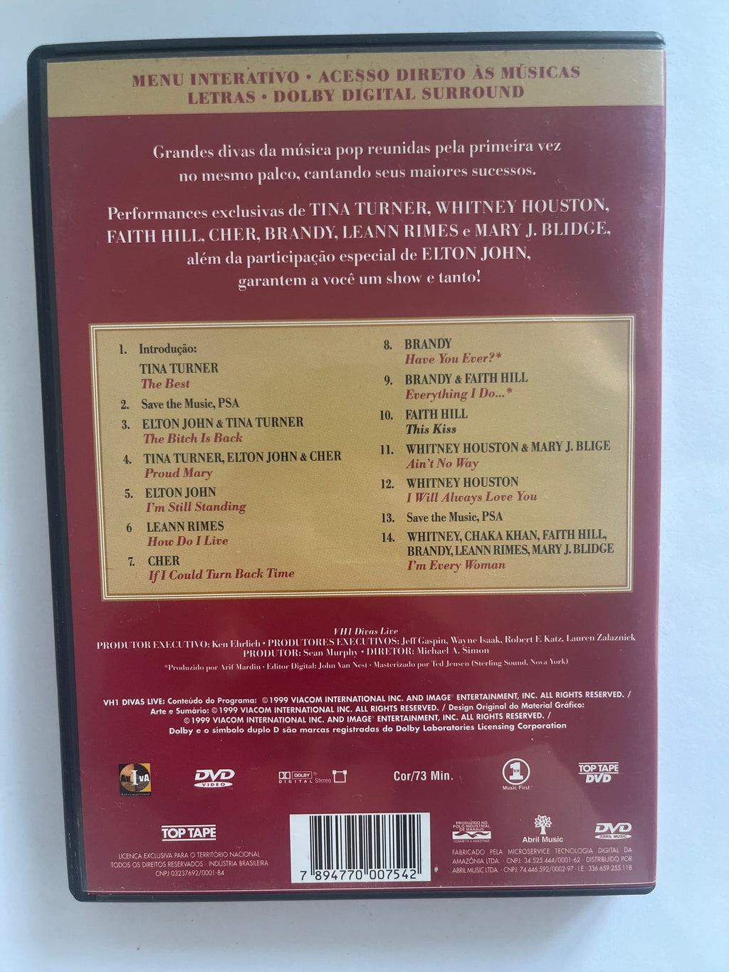 VH1 Divas Live 1999 – DVD | Cher, Tina Turner & Whitney Houston