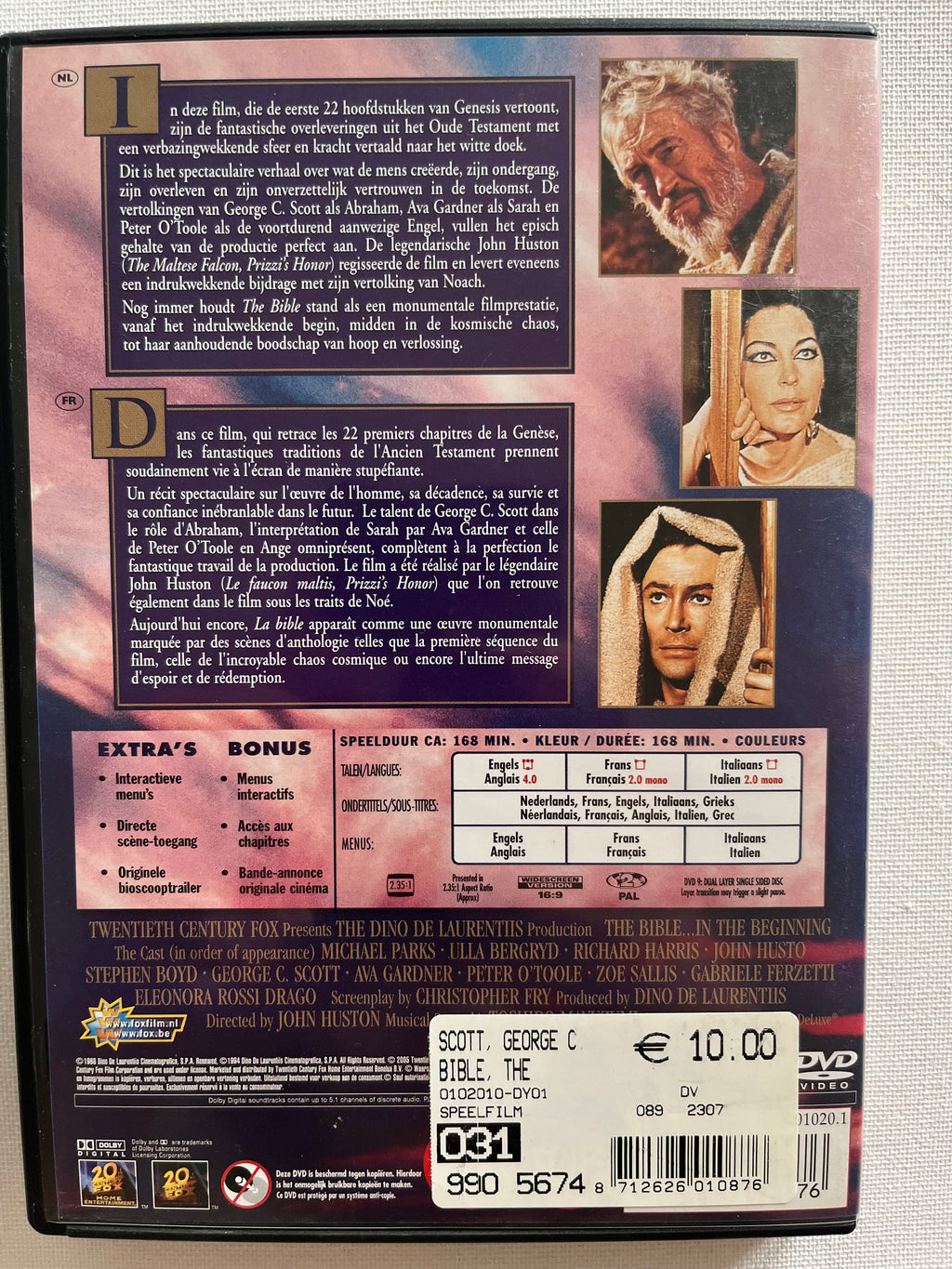 The Bible: In the Beginning... – DVD (1966) | George C. Scott & Ava Gardner