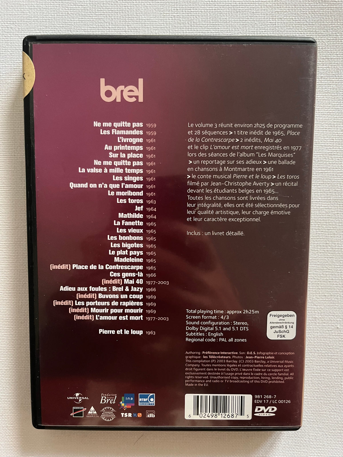 Jacques Brel – Brel Live – DVD | Live Performances