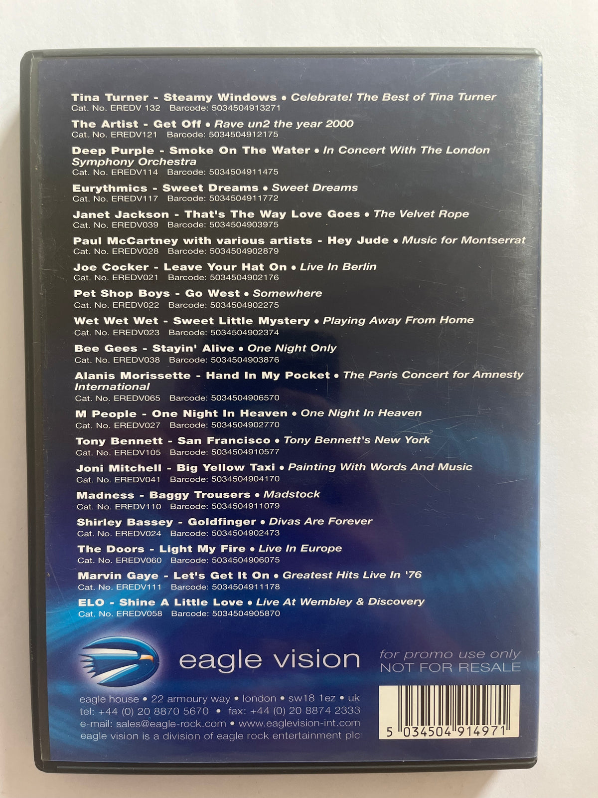 Eagle Vision – Promo Disc DVD | Music Video & Live Performance Sampler
